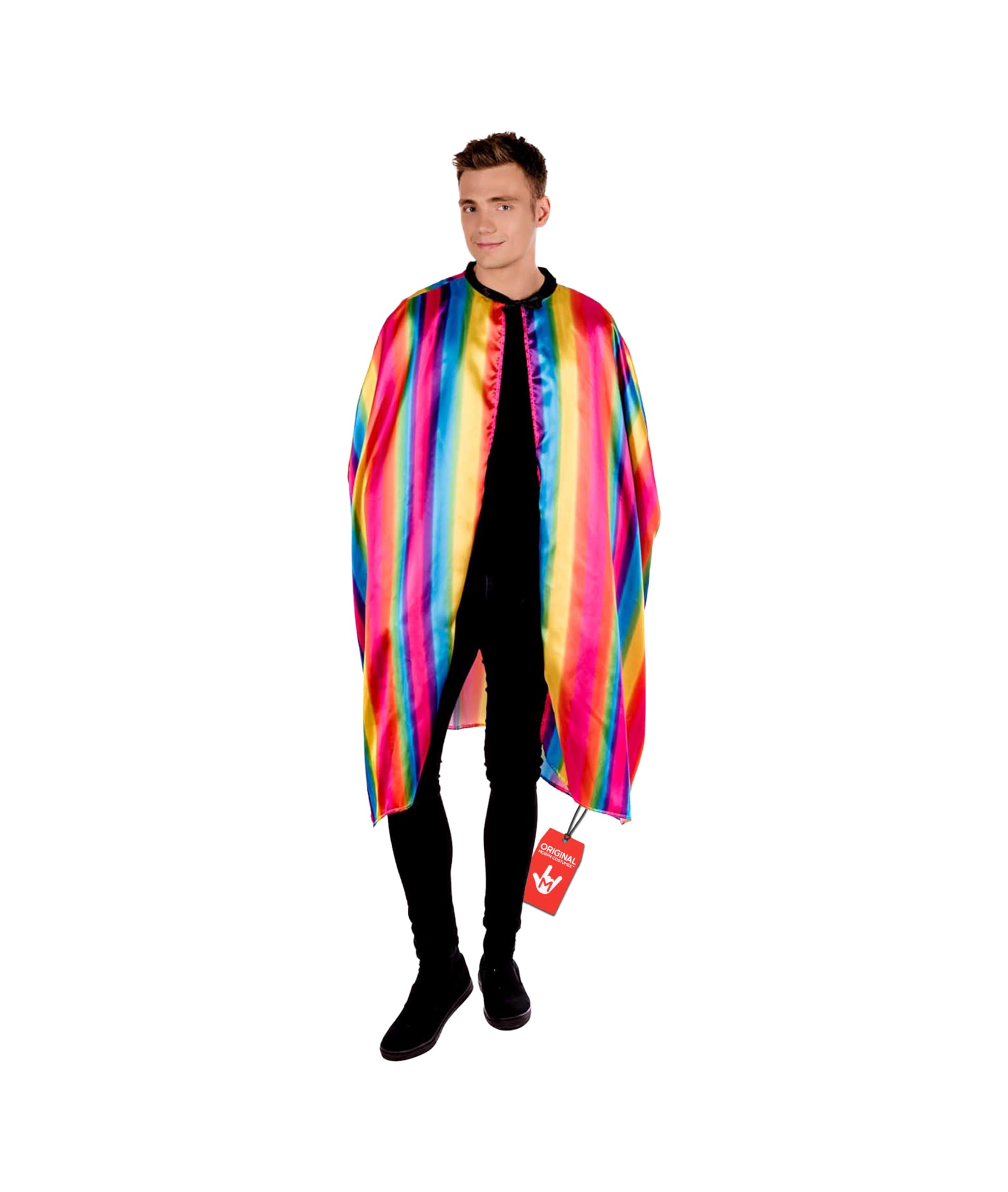Adults Rainbow Cape Mens & Womens Striped Festival Pride Costume Accessory