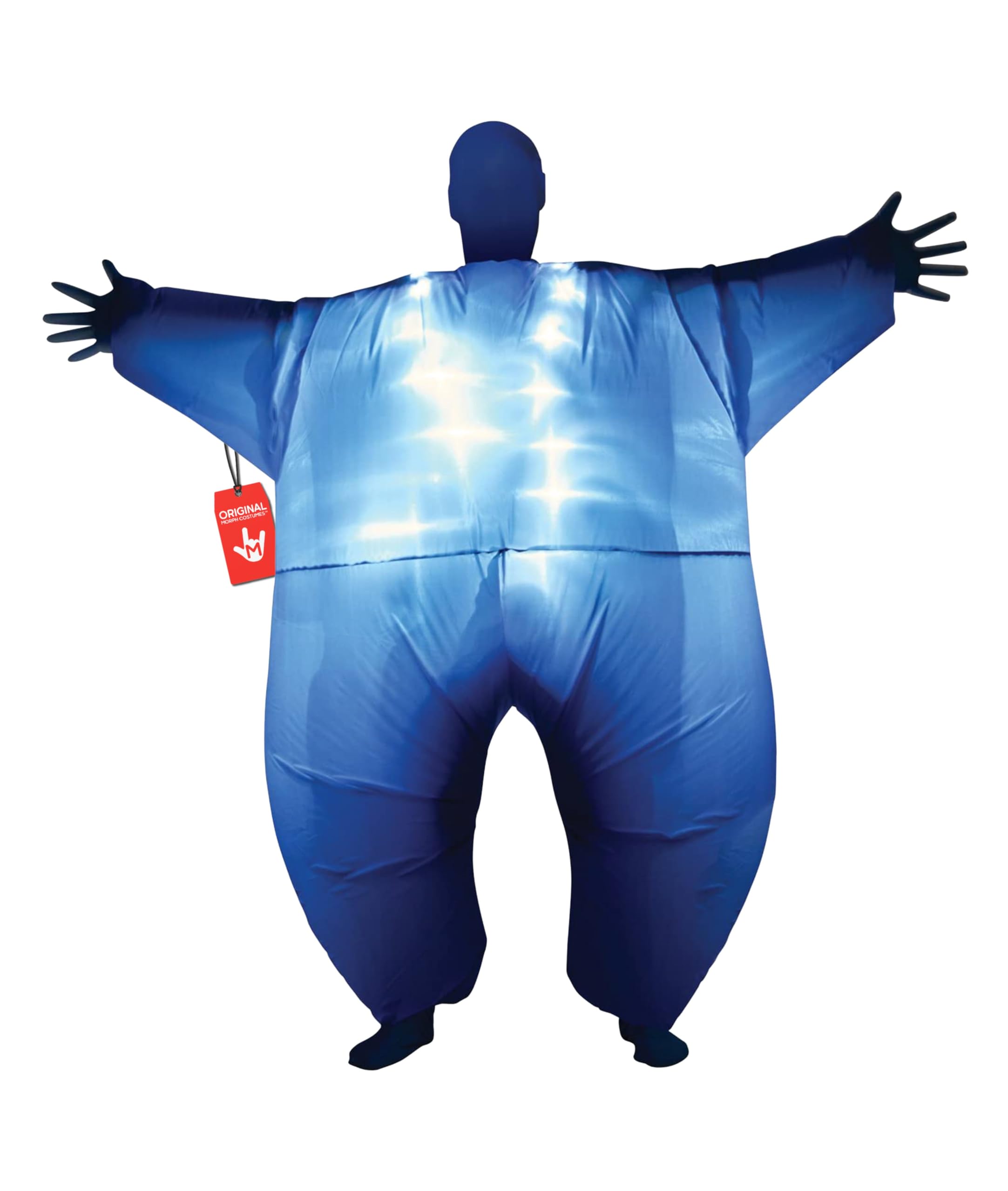 Blue Light-Up Inflatable Megamorph Blow Up Costume - One Size fits Most