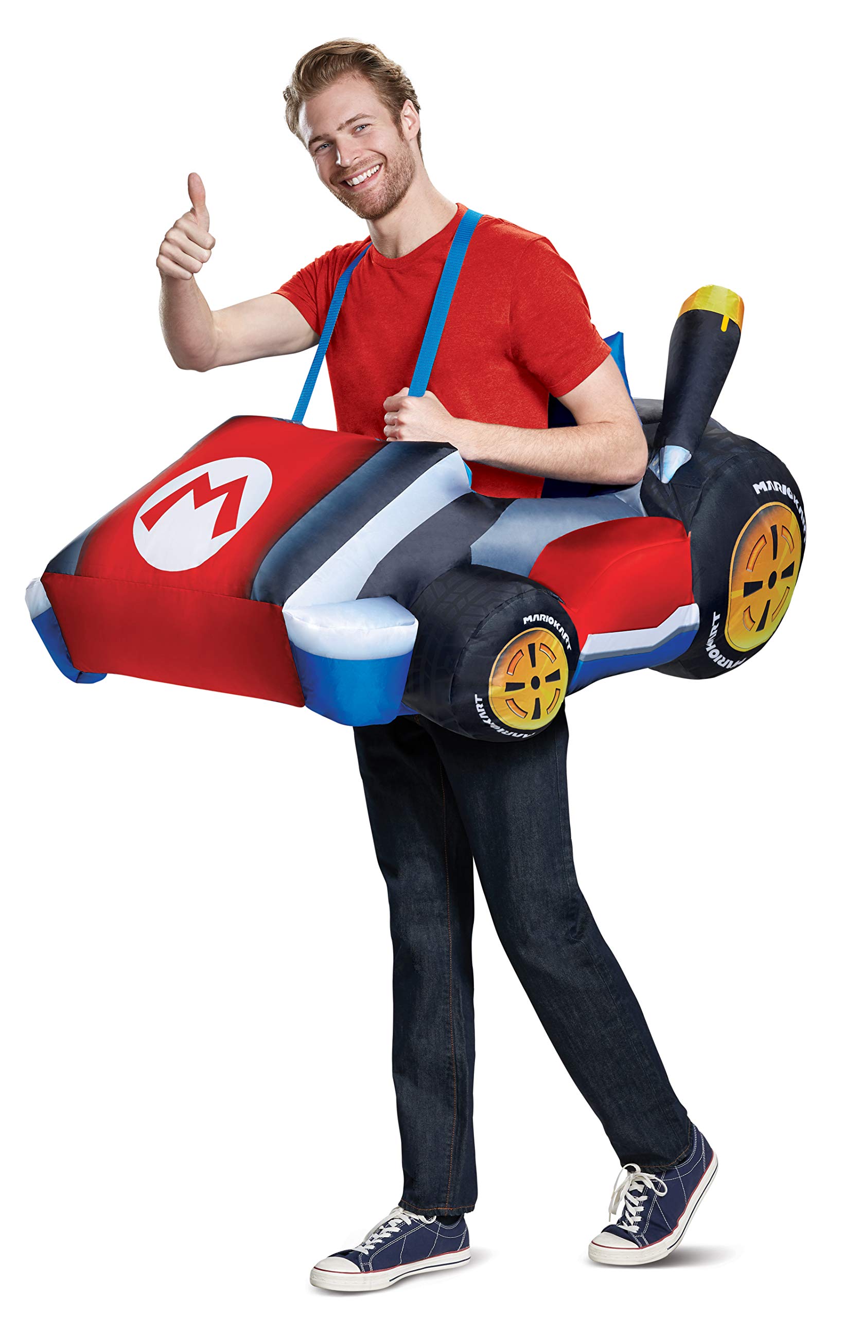 Disguise Super Mario Kart Costume, Official Nintendo Super Mario Bros Inflatable Costume for Adults