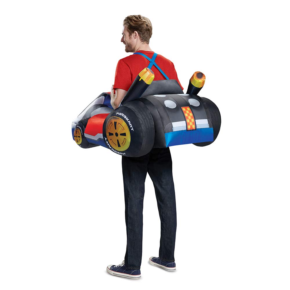 Disguise Super Mario Kart Costume, Official Nintendo Super Mario Bros Inflatable Costume for Adults - Image 2