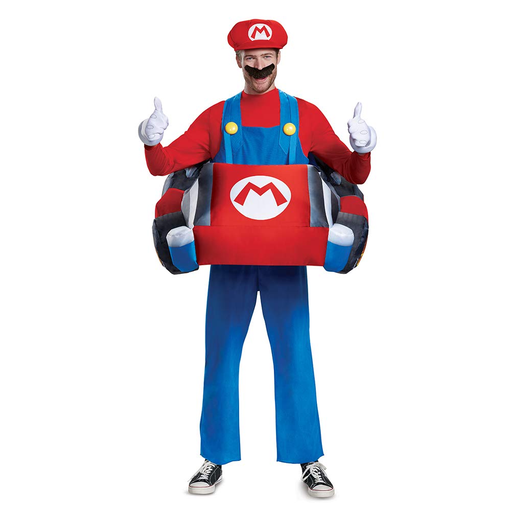 Disguise Super Mario Kart Costume, Official Nintendo Super Mario Bros Inflatable Costume for Adults - Image 3