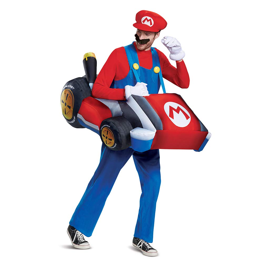 Disguise Super Mario Kart Costume, Official Nintendo Super Mario Bros Inflatable Costume for Adults - Image 4