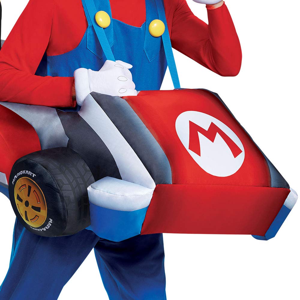 Disguise Super Mario Kart Costume, Official Nintendo Super Mario Bros Inflatable Costume for Adults - Image 5