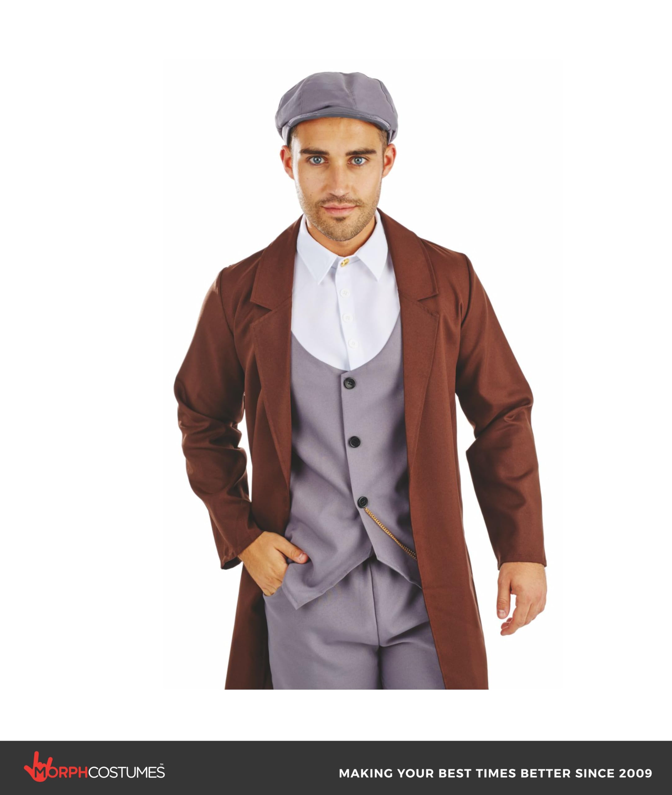 fun shack 1920s Mens Costume, Gangster Costume Men, Roaring 20s Costumes For Men Gangster, Peaky Cap Men's Gangster Costume - Image 3