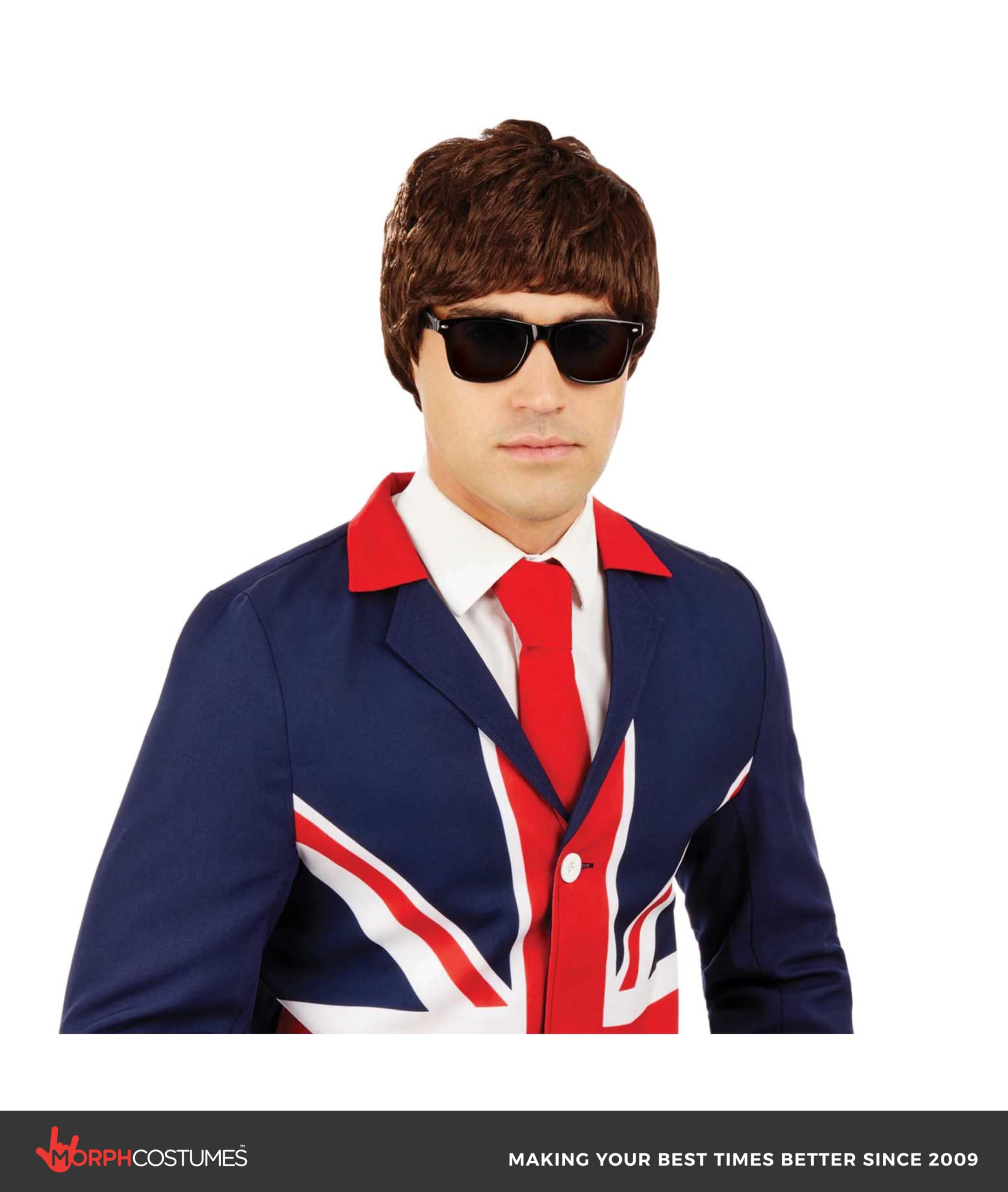 fun shack 60’s Wig for Men, Shag Wigs, Bowlcut Wig, Bowlcut Brown Wig, Brown Shaggy Wigs, Boyband Wig Costume - Image 2