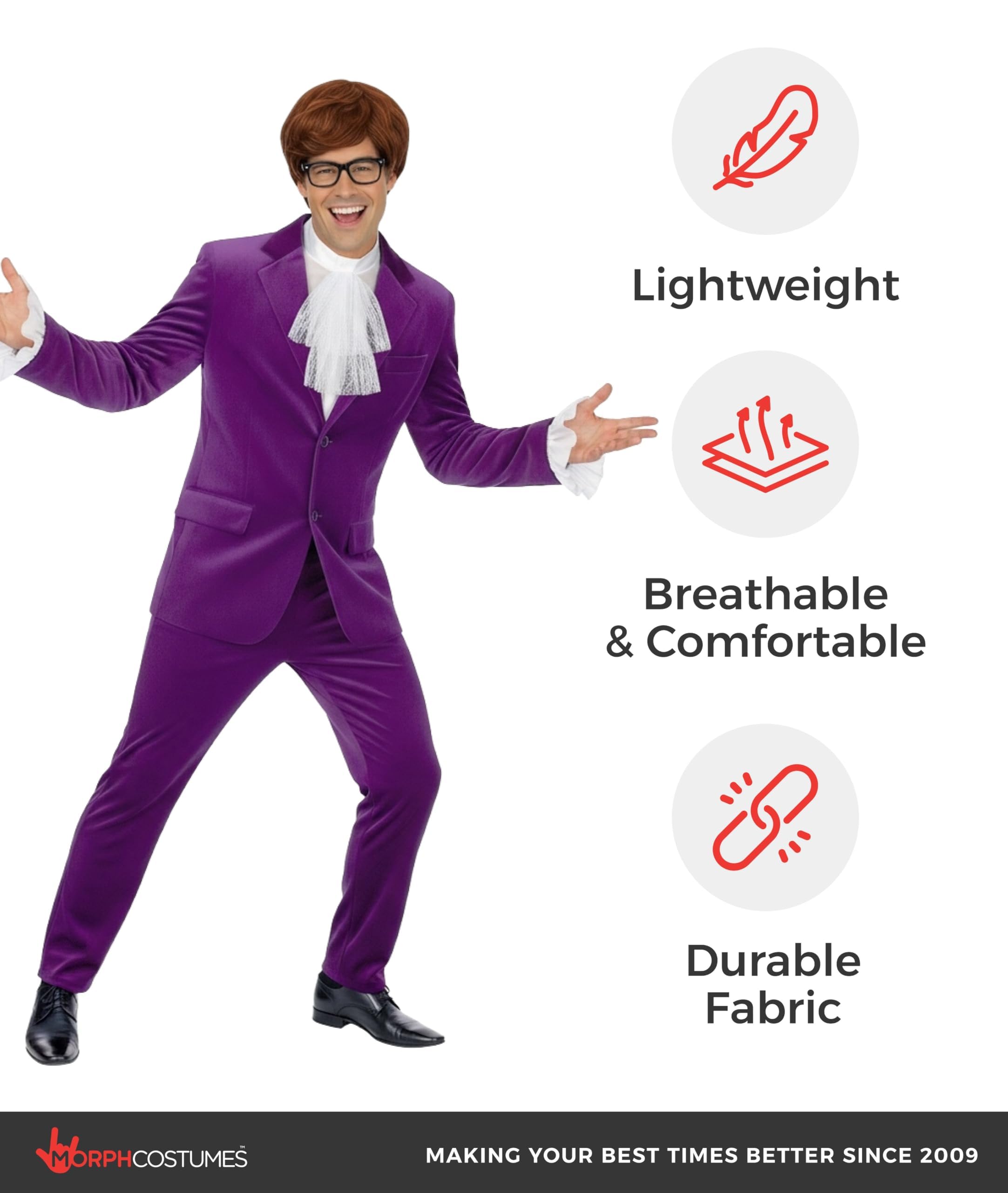 fun shack 60s Shagadelic Costume Men, Mens 1960s Spy Costume, 60s Outfits For Man, Halloween Costumes For Men - Image 7