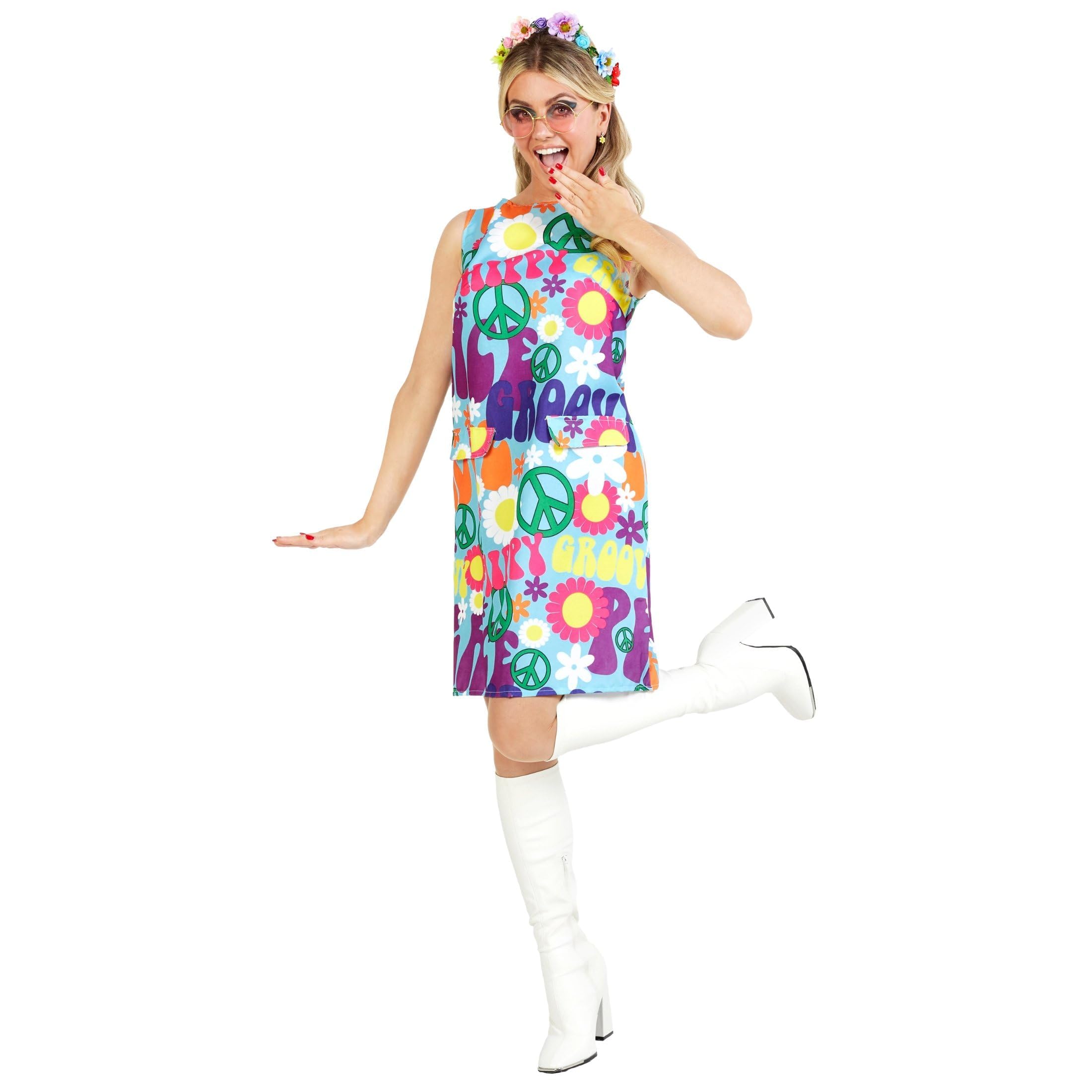 fun shack 70s Outfits For Women, Hippie Costume Woman, Hippy Costume Woman, 70s Dress, Halloween Costumes For Women Adult - Image 5