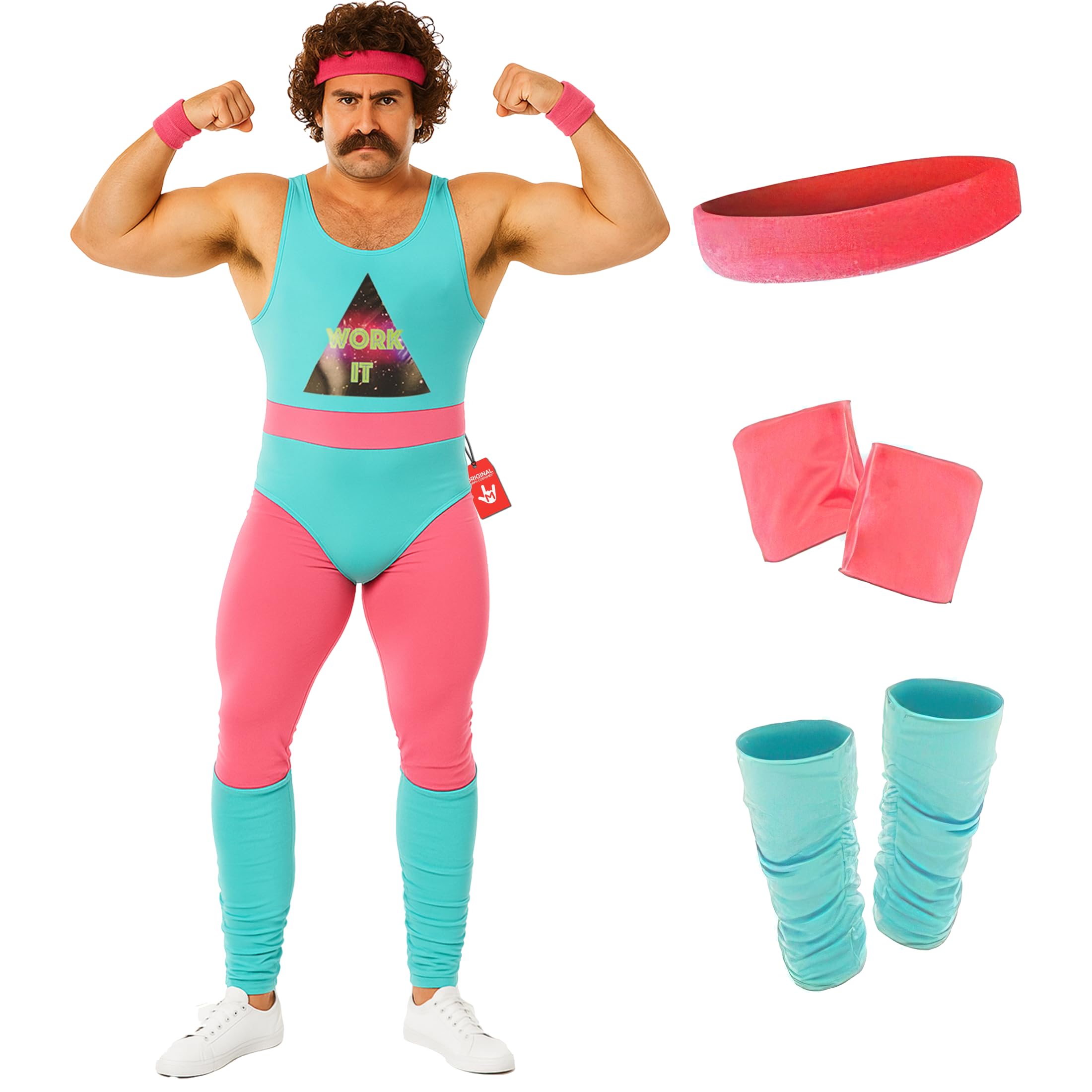 fun shack 80s Exercise Costumes For Men, 80s Workout Costumes, Retro Fitness Outfits For Men, 80s Gym Attire