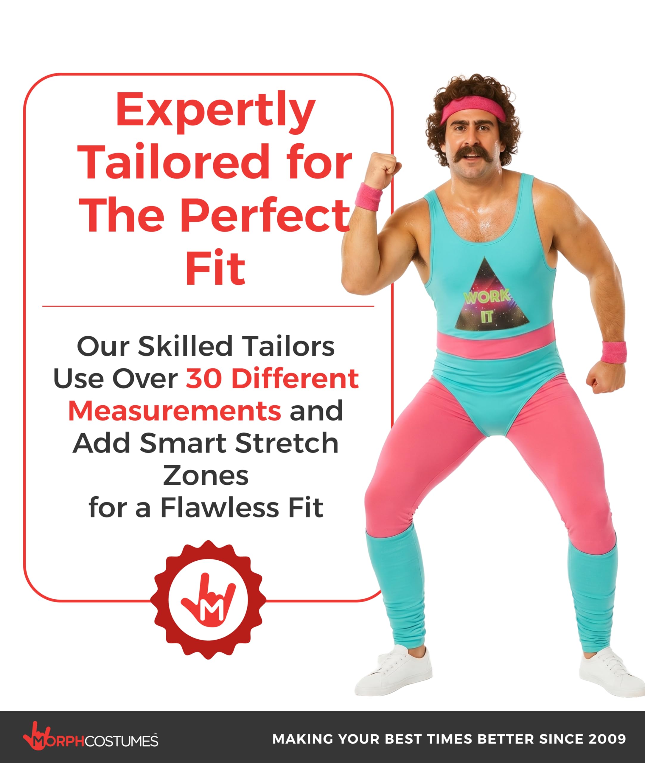 fun shack 80s Exercise Costumes For Men, 80s Workout Costumes, Retro Fitness Outfits For Men, 80s Gym Attire - Image 4