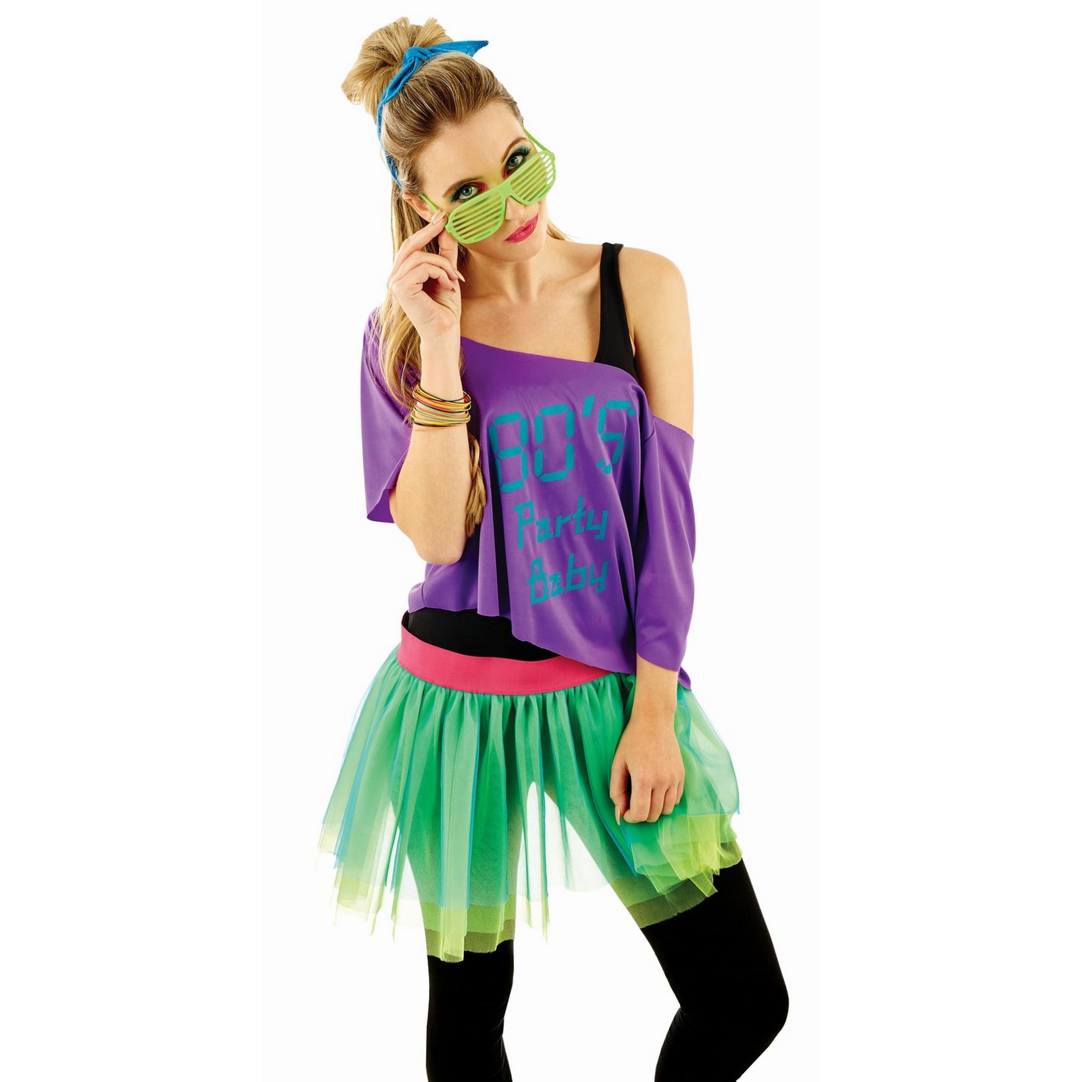fun shack - 80s Outfit For Women, 80s Accessories For Woman, Hippie Costume, Tutu Costume, Halloween Costumes for Women Adult - Image 6