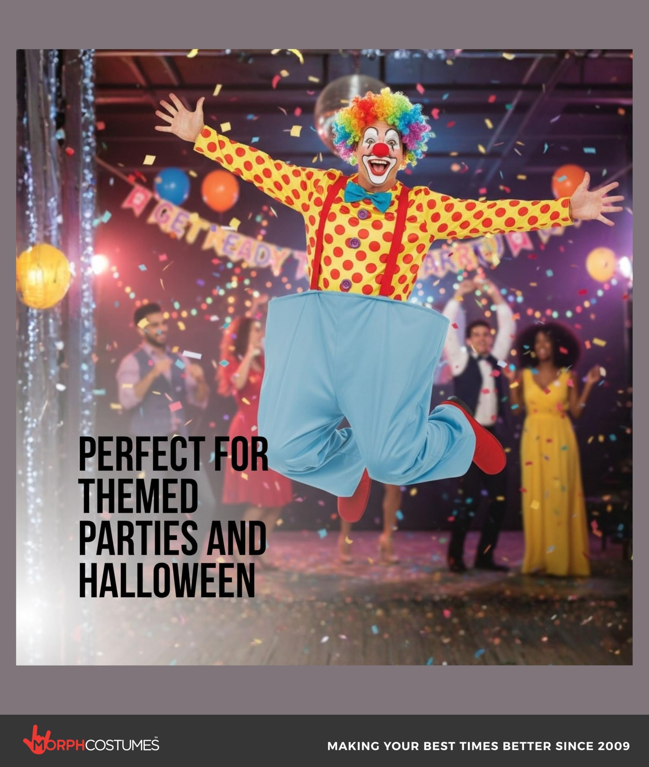 fun shack Adult Clown Costume for Men, Funny Clown Suit for Adults, Halloween Clown Outfit, Party Dress Up - Image 4