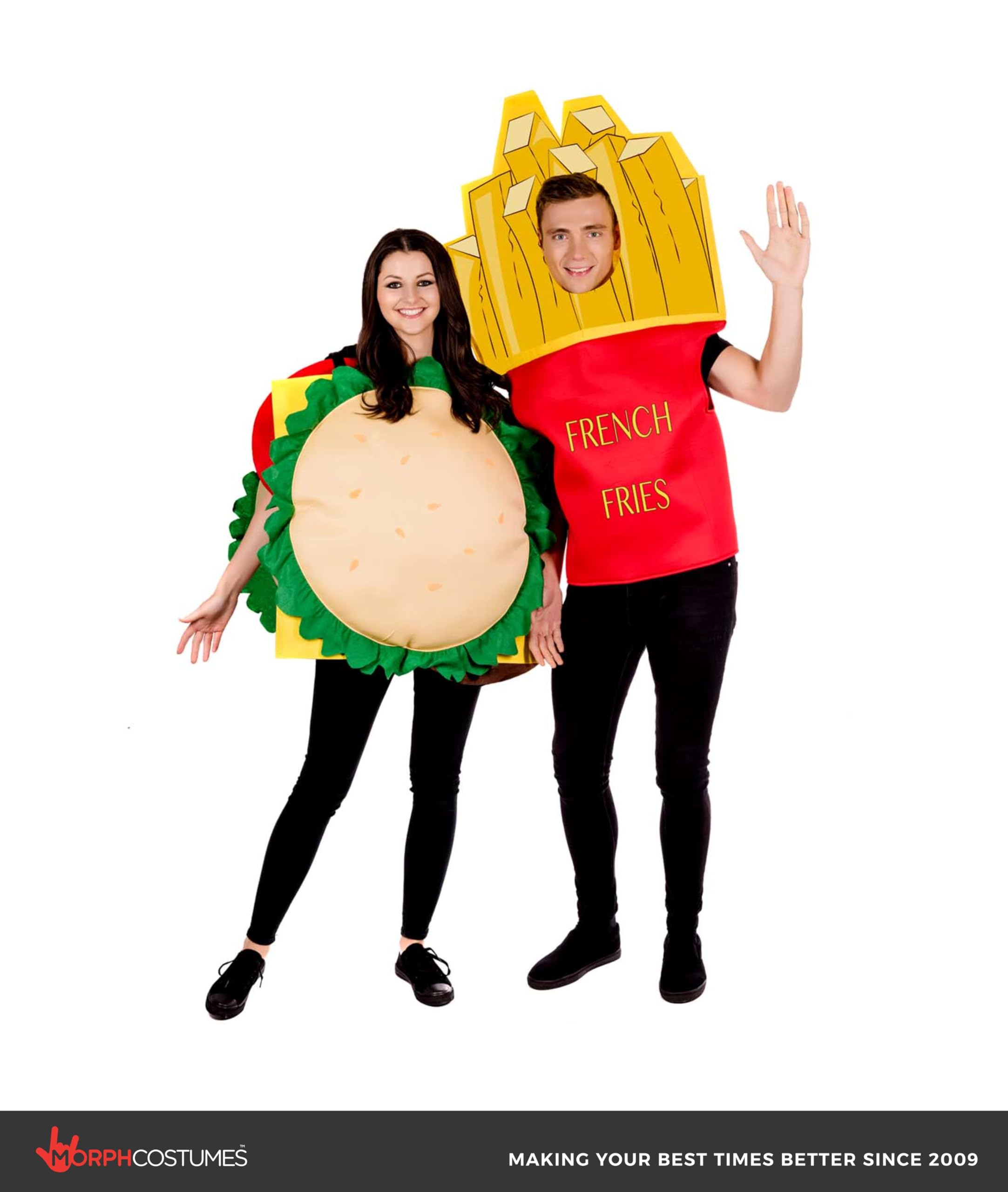 fun shack Adult French Fry Costume, French Fries Costume Adult, Fries Halloween Costume - Image 3