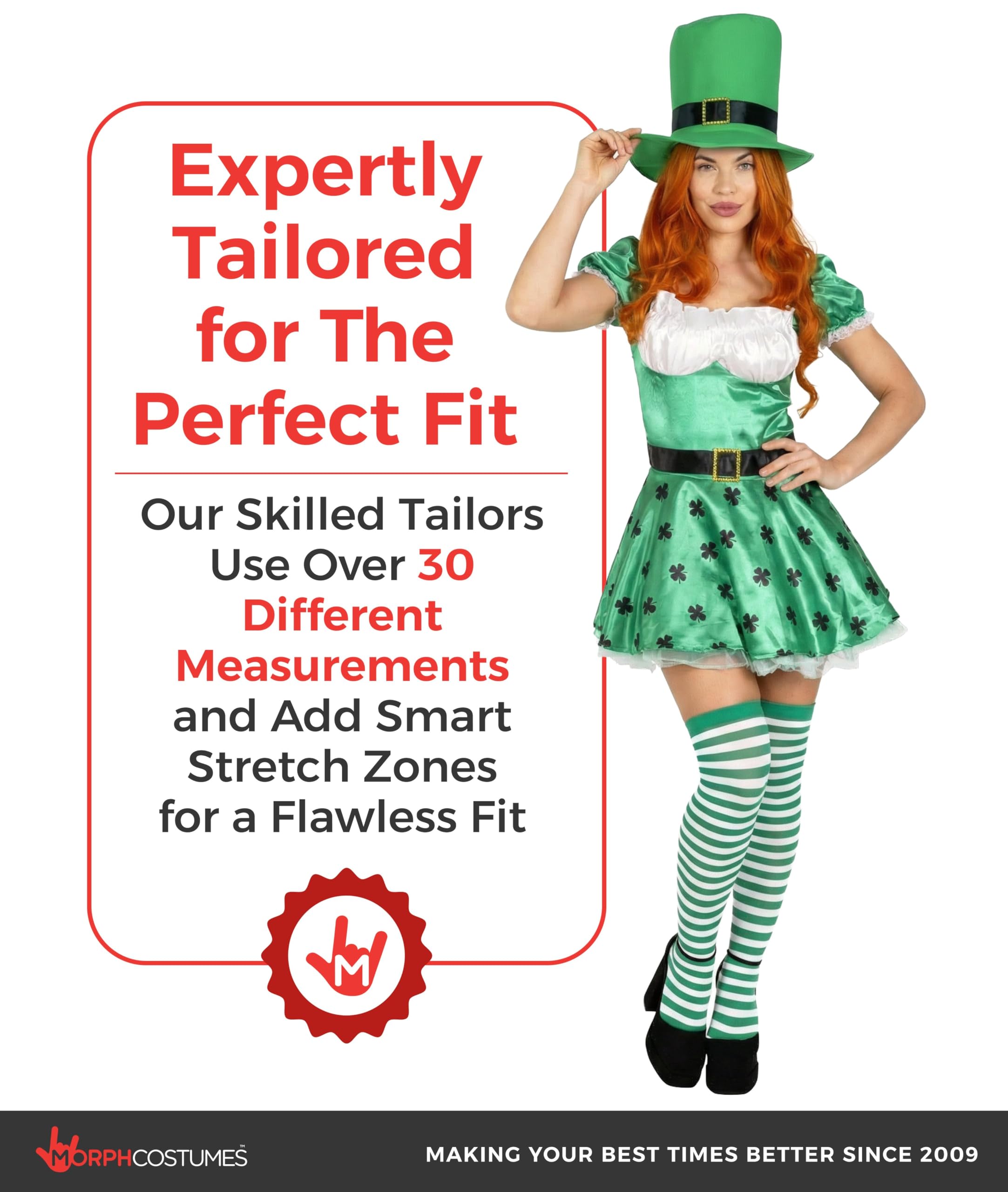 fun shack Adult Leprechaun Costume for Women, St Patricks Day Outfit, Irish Celebration Attire for Women - Image 4