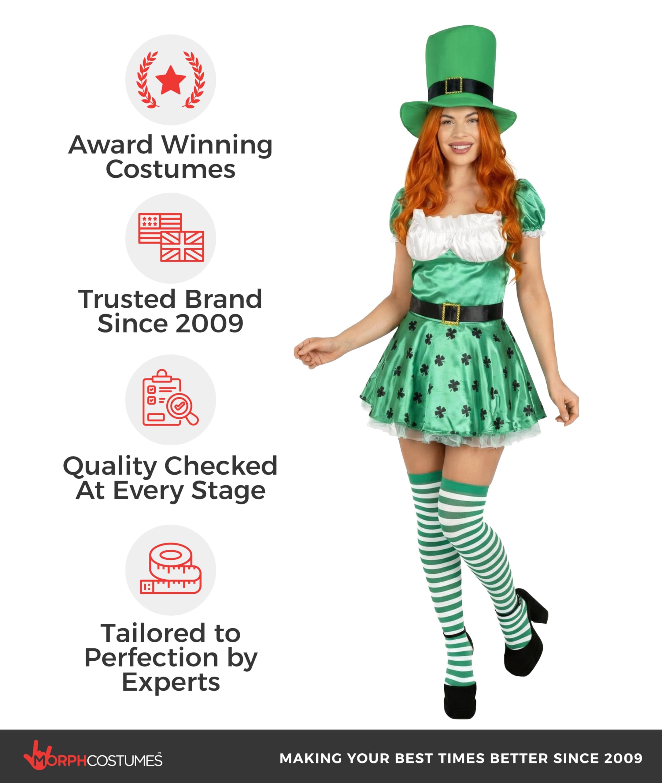 fun shack Adult Leprechaun Costume for Women, St Patricks Day Outfit, Irish Celebration Attire for Women - Image 5