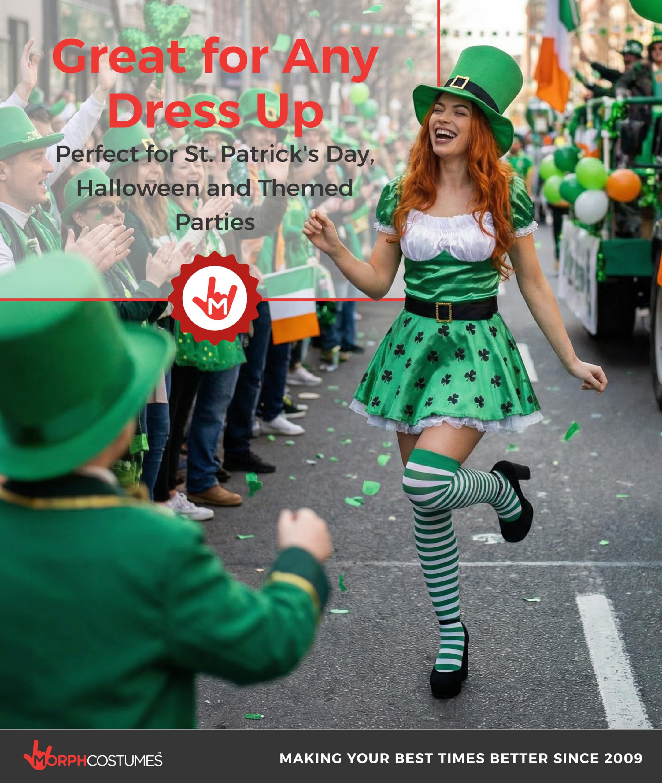 fun shack Adult Leprechaun Costume for Women, St Patricks Day Outfit, Irish Celebration Attire for Women - Image 6