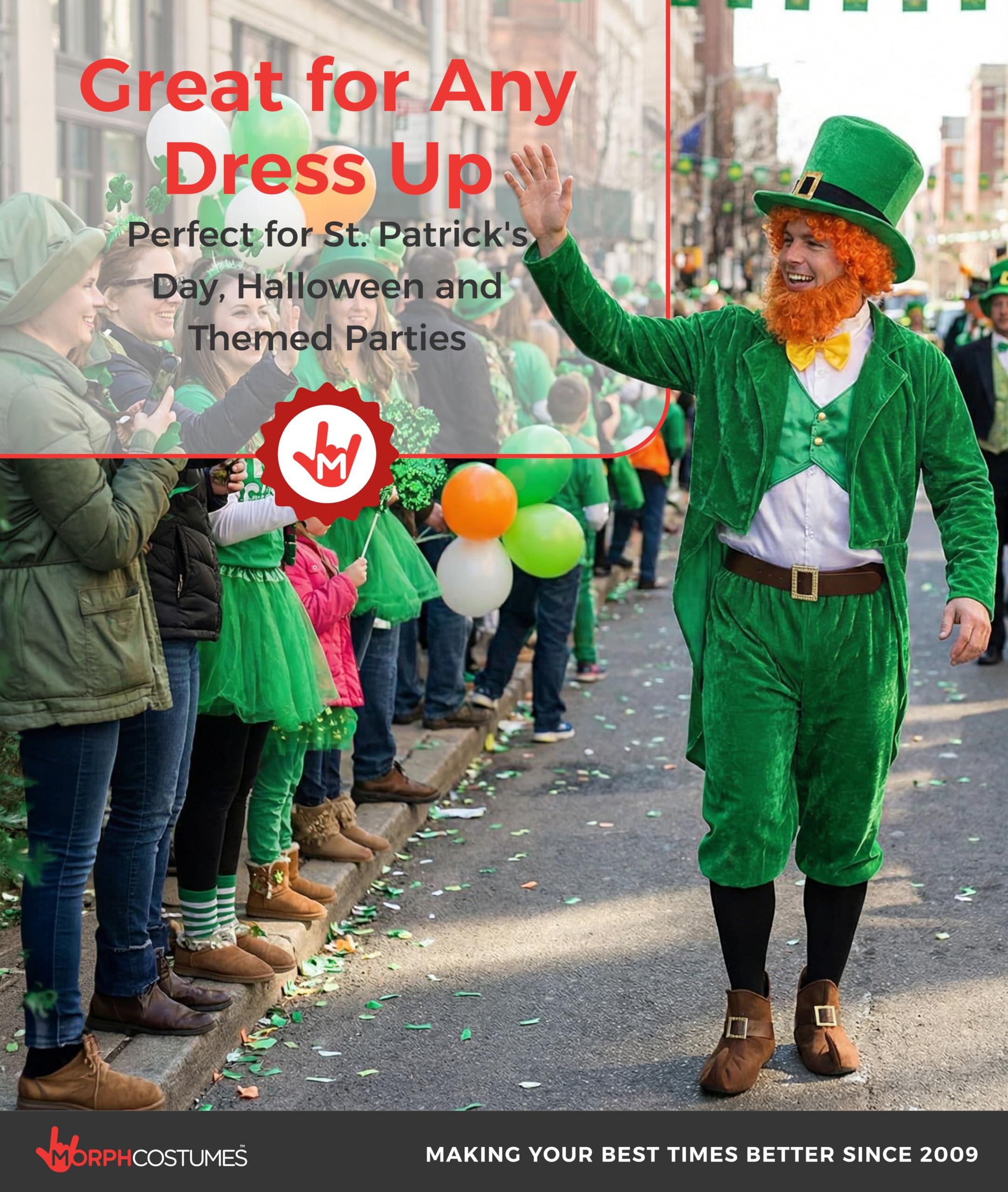 fun shack Adult Leprechaun Costume Men, St Patricks Day Outfit, Saint Patricks Day, Irish Green Outfits, Funny Halloween - Image 6