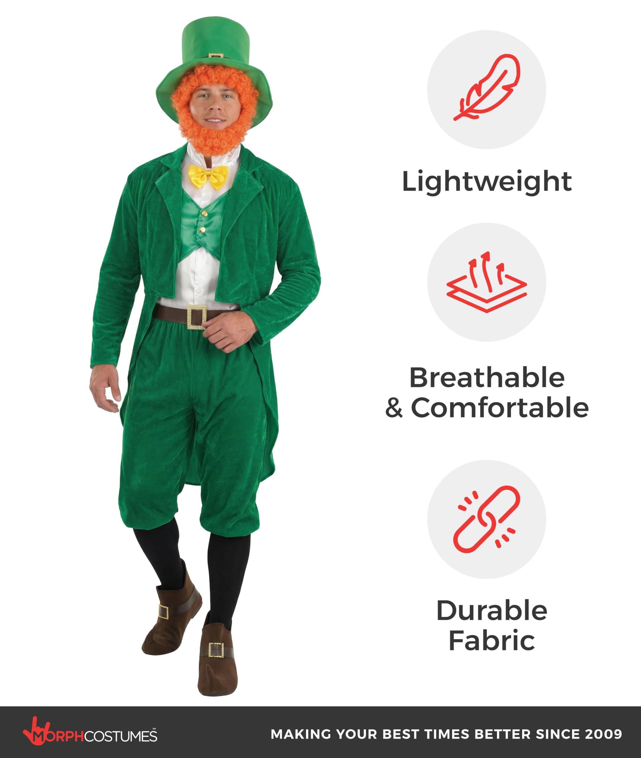 fun shack Adult Leprechaun Costume Men, St Patricks Day Outfit, Saint Patricks Day, Irish Green Outfits, Funny Halloween - Image 7
