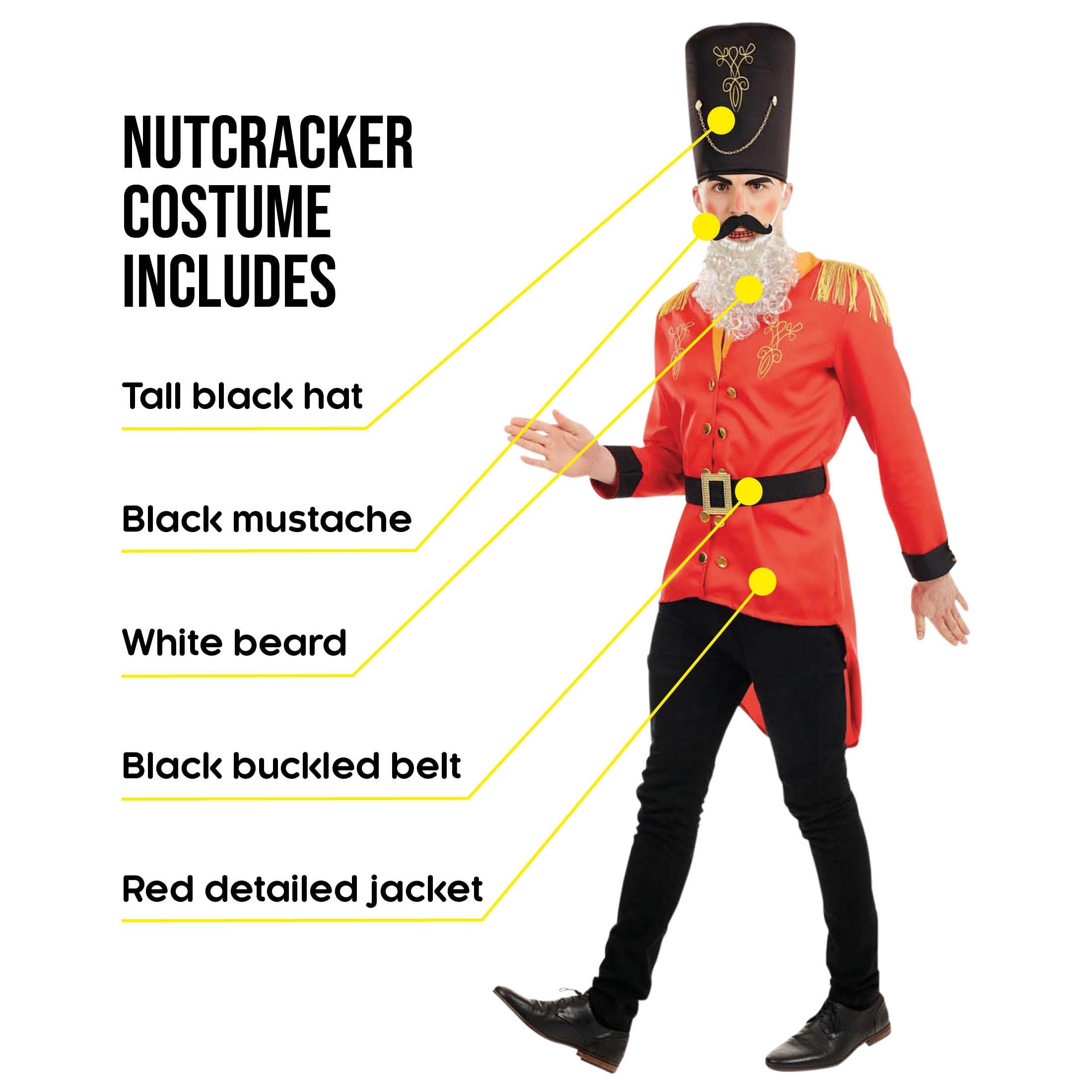 fun shack Adult Nutcracker Costume Adult Men, Toy Soldier Costume Men, Christmas Costumes Adults - Image 3