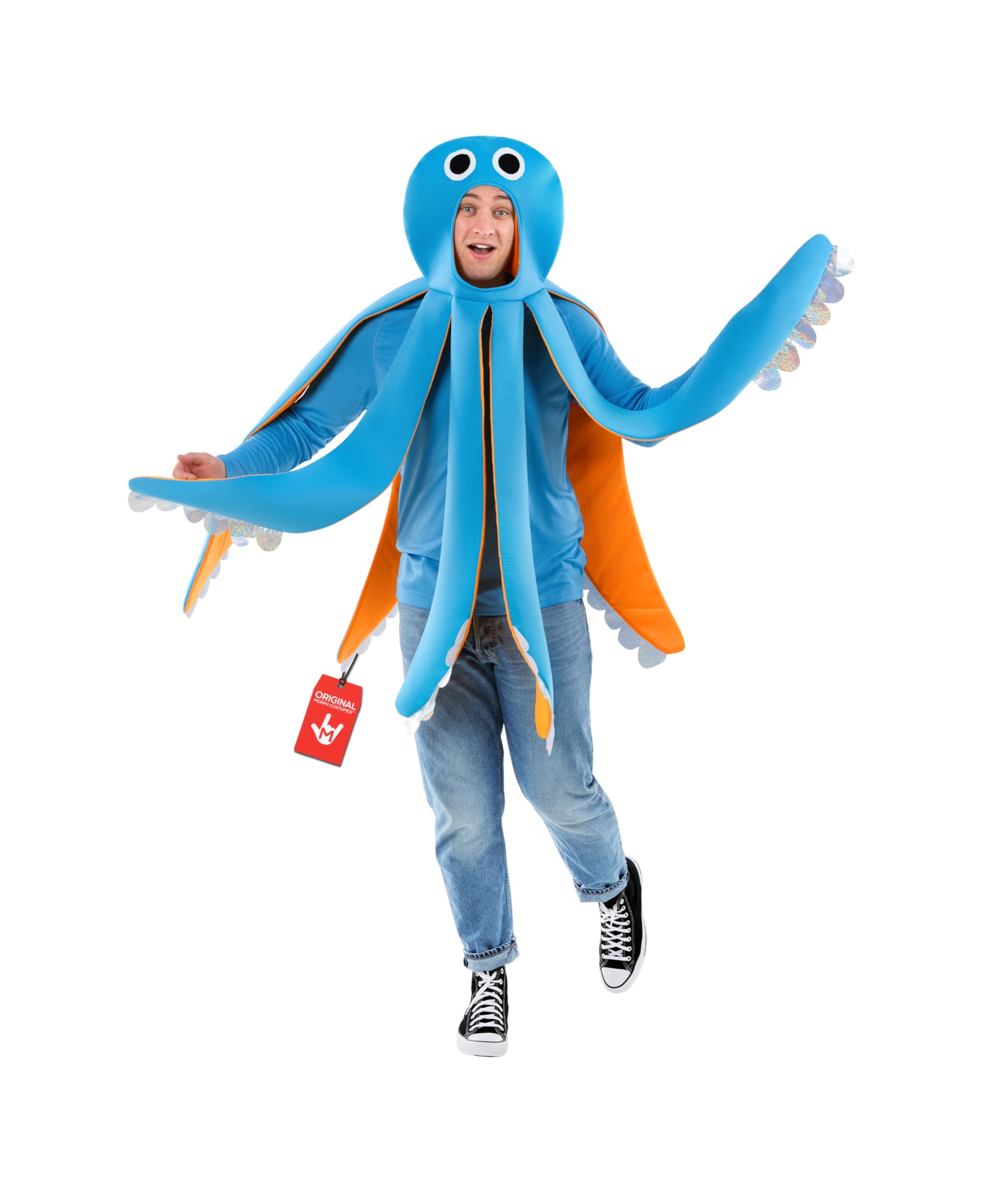 fun shack Adult Octopus Costume, Sea Creature Costume, Under The Sea Costumes, Halloween Costumes for Men