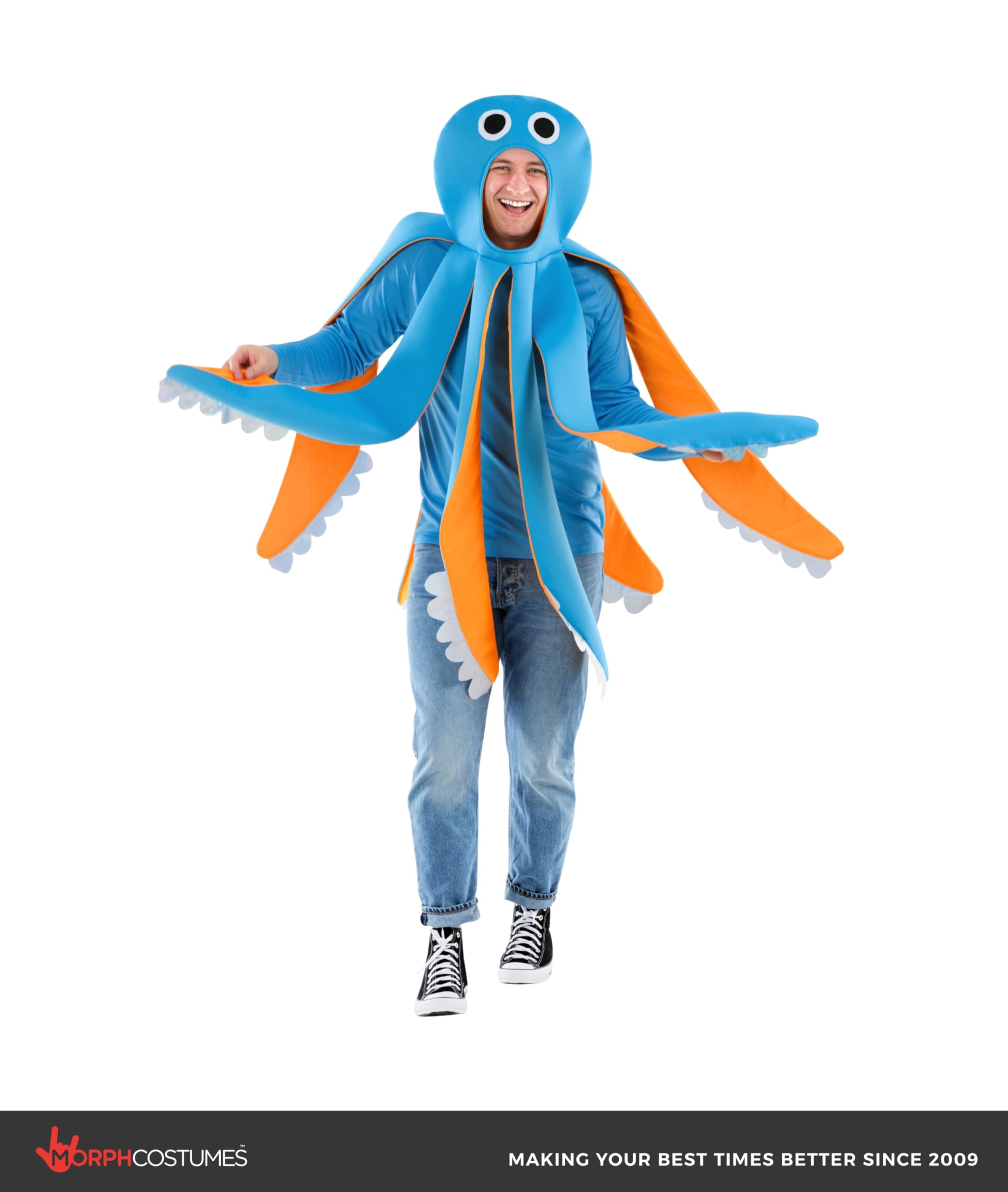 fun shack Adult Octopus Costume, Sea Creature Costume, Under The Sea Costumes, Halloween Costumes for Men - Image 4