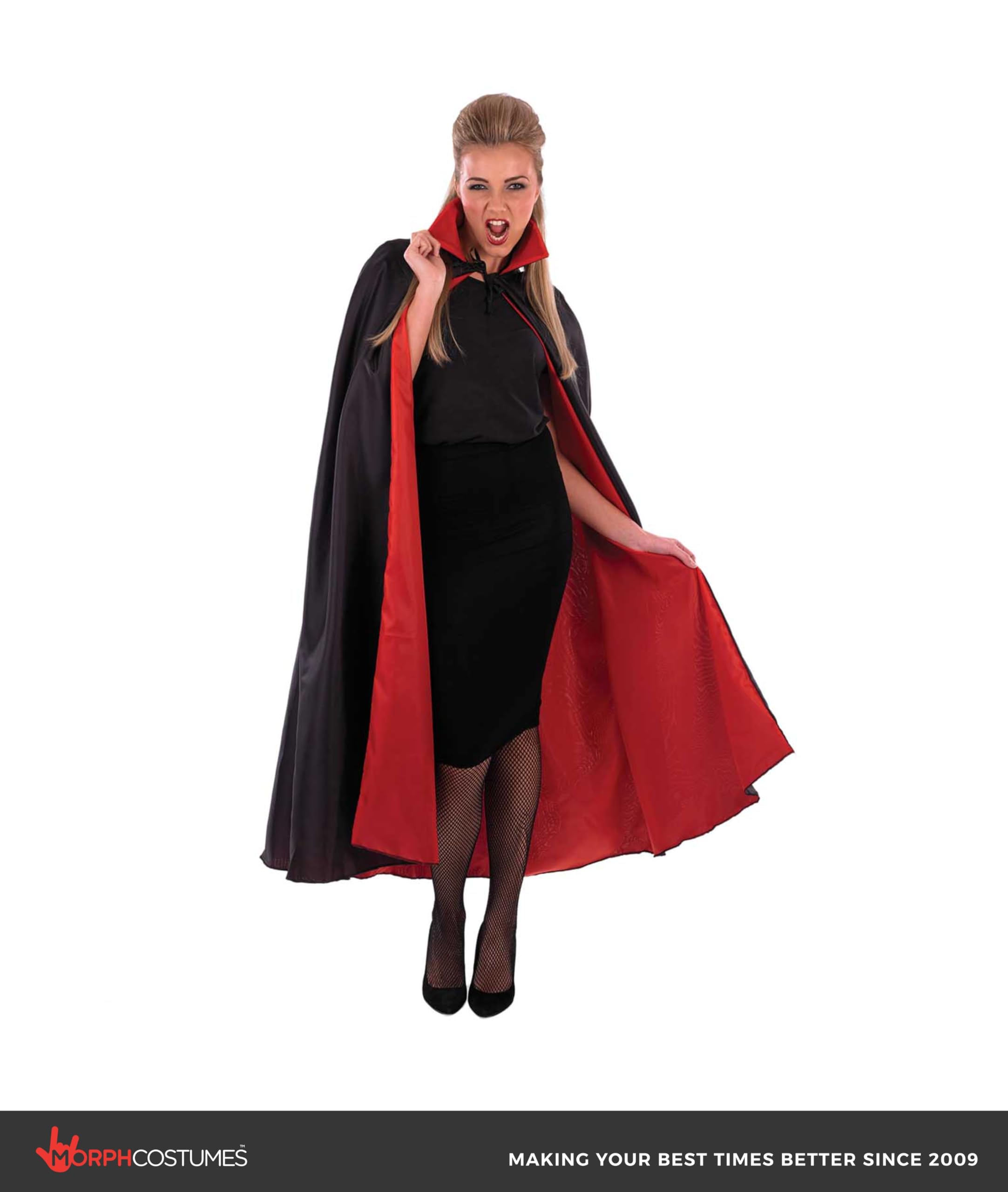 Fun Shack Adult Vampire Cape Women Red And Black Cape Adult Halloween Costumes For Women Mens Unisex Cloak Accessories - Image 5