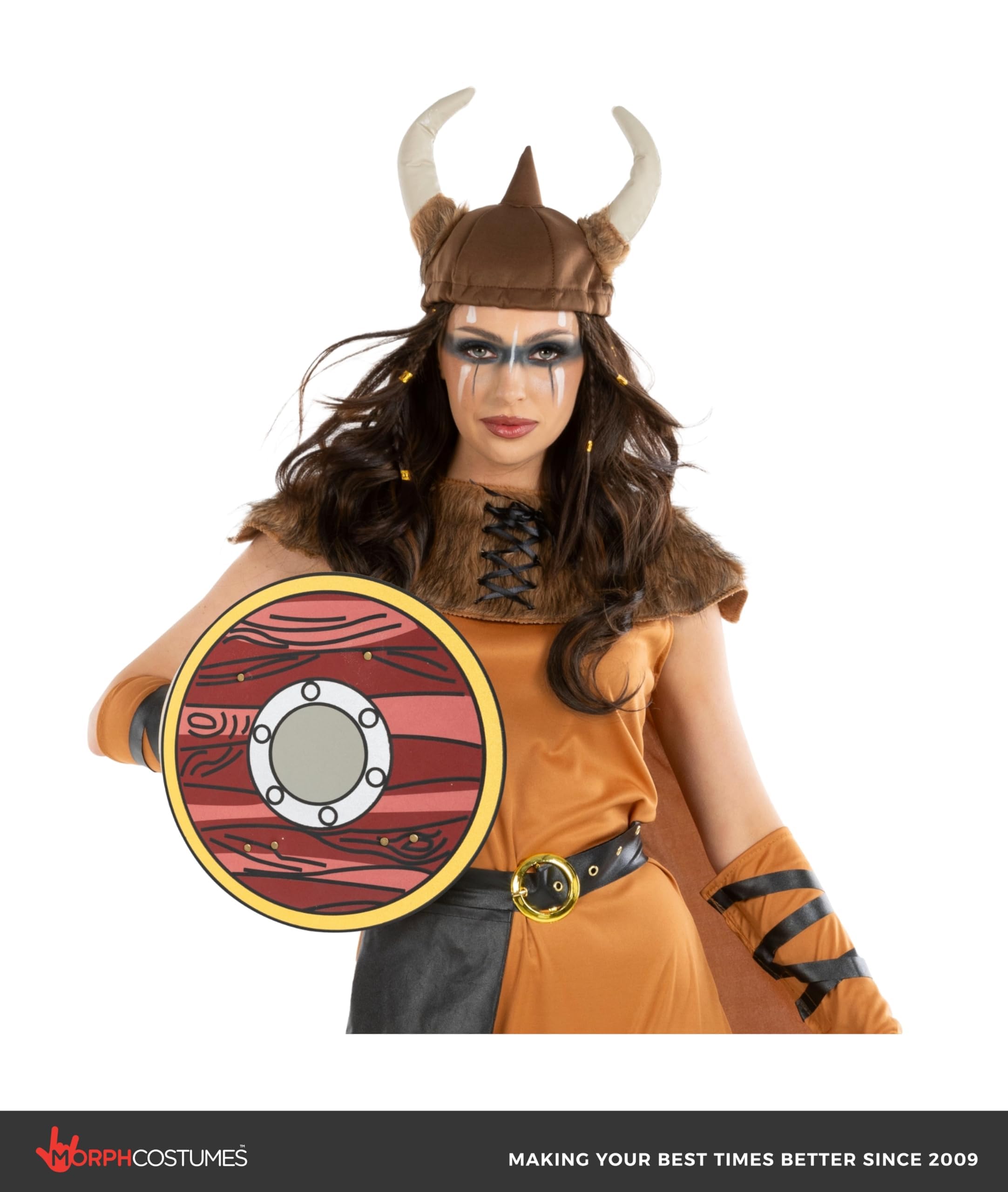 fun shack Adult Viking Costume Women Warrior, Medieval Barbarian Outfit for Women, Historical Warrior Dress - Image 4
