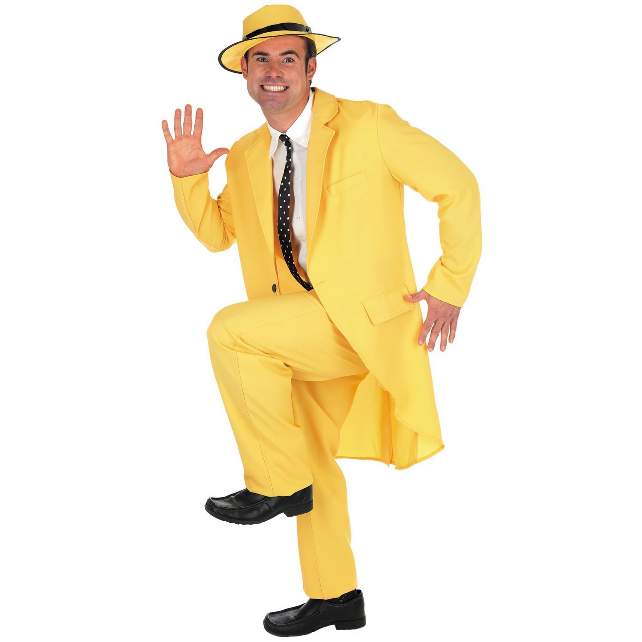 fun shack Adult Yellow Man Costume, Mens Zoot Suit, 90s Movie Character Costume For Men, Halloween Costume - Image 2