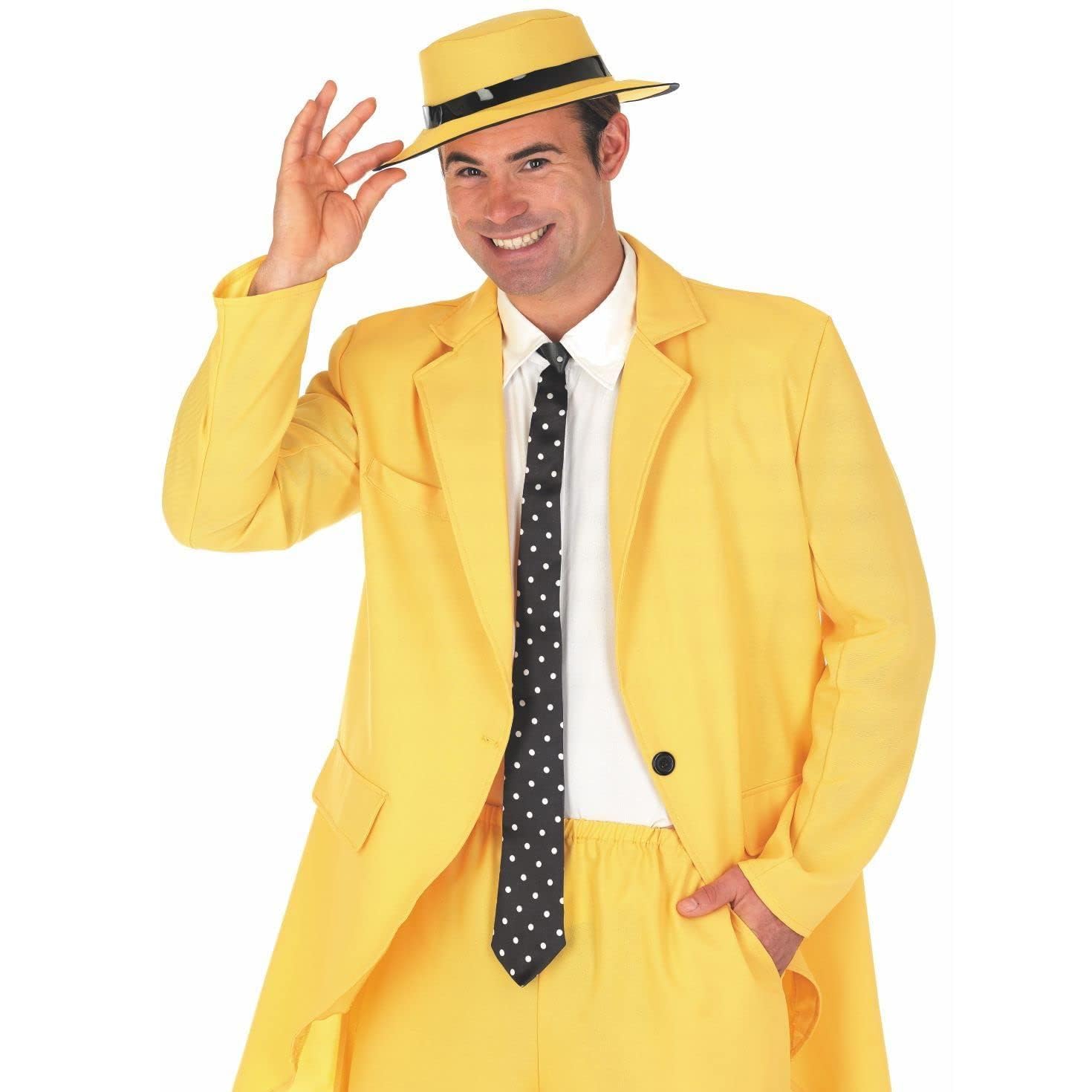 fun shack Adult Yellow Man Costume, Mens Zoot Suit, 90s Movie Character Costume For Men, Halloween Costume - Image 3