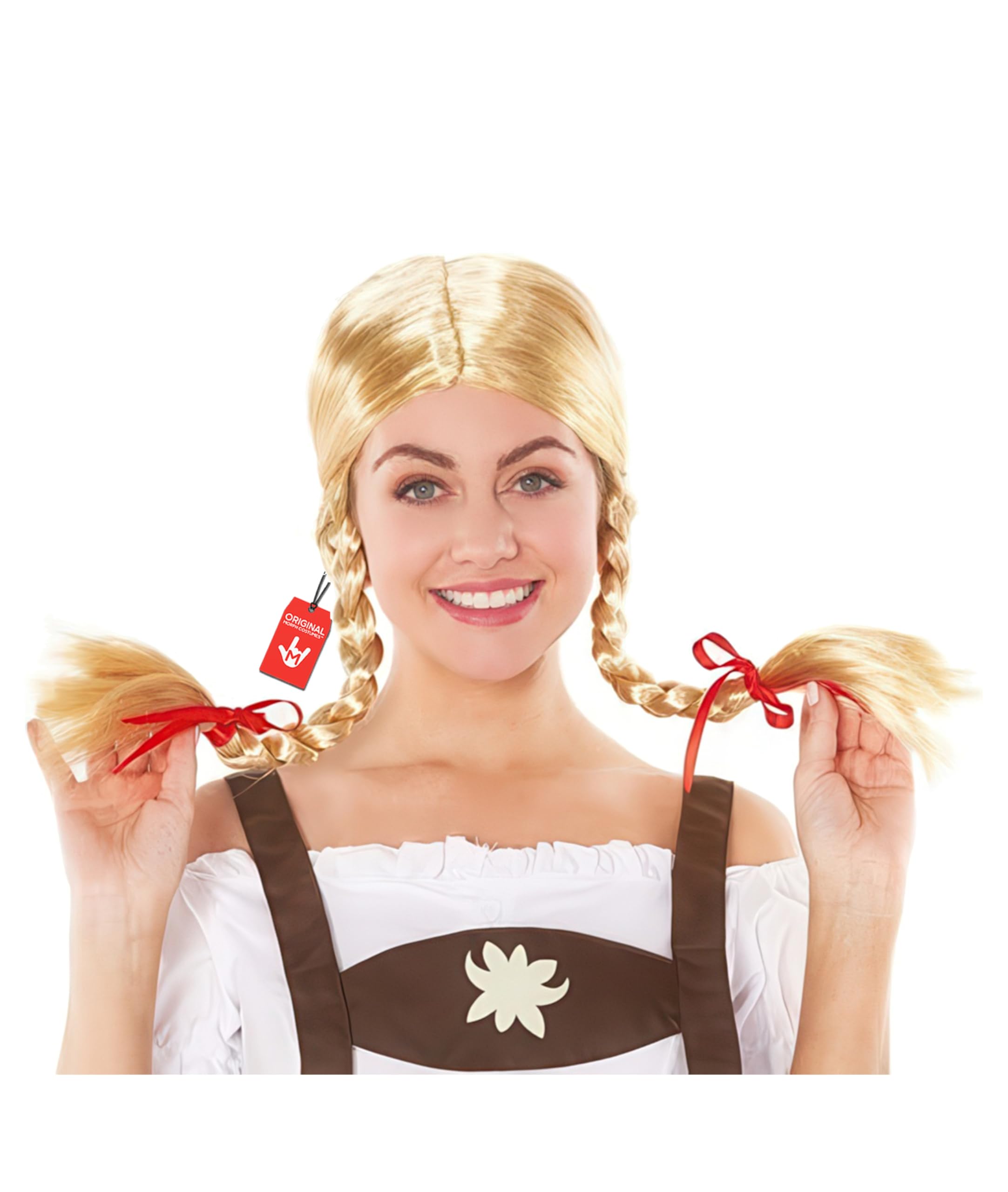 fun shack Adults Bavarian Wig Adults Blonde Pigtails German Oktoberfest Hair Accessory One Size