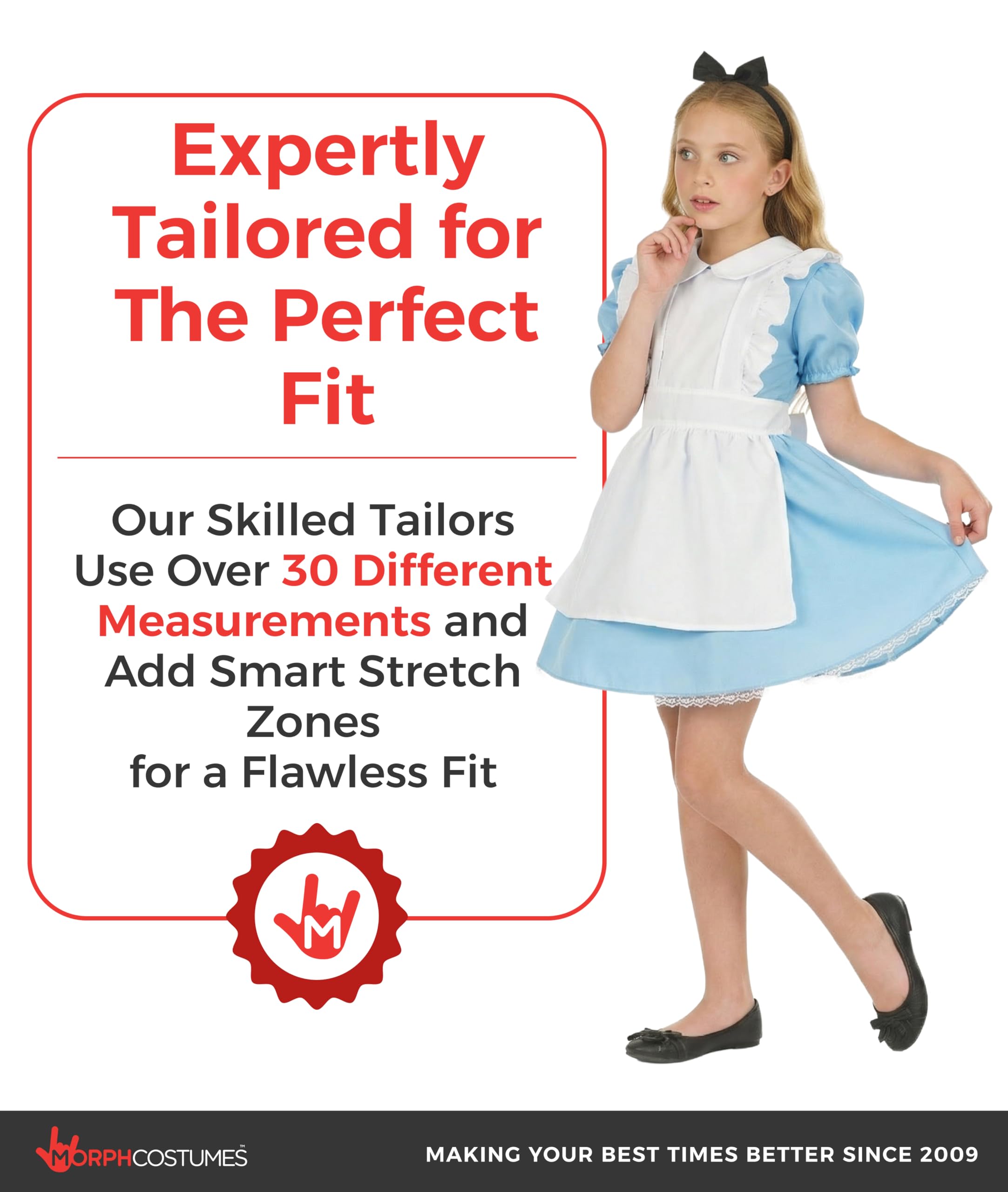 fun shack Alice in Wonderland Costume Kids, Alice Costume Girls, Book Characters Costumes for Kids - Image 7