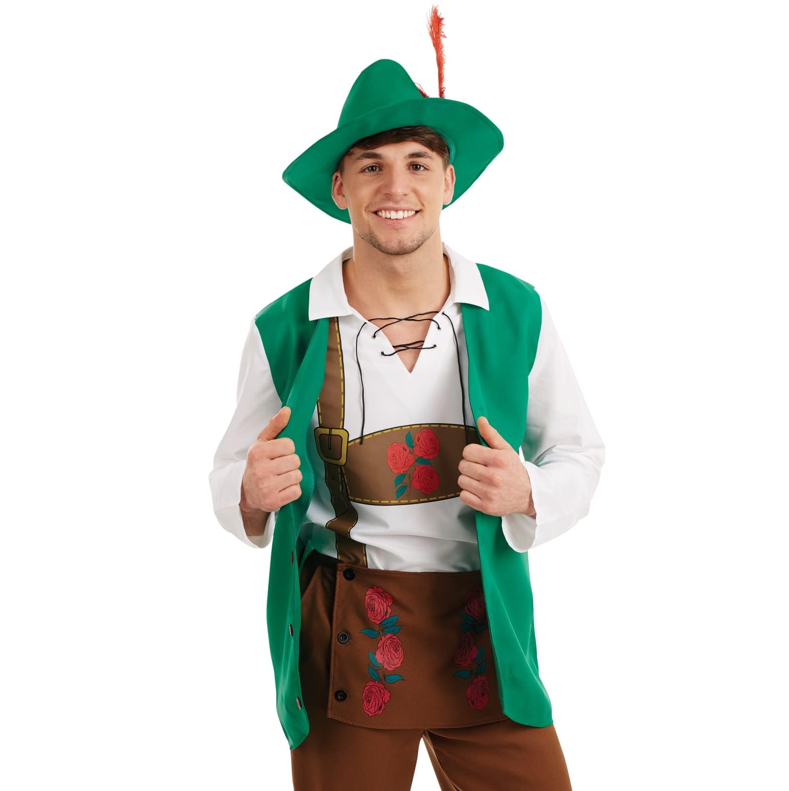 fun shack Bavarian Lederhosen Men Costume, German Oktoberfest Costume Men, Octoberfest Costume Men - Image 2