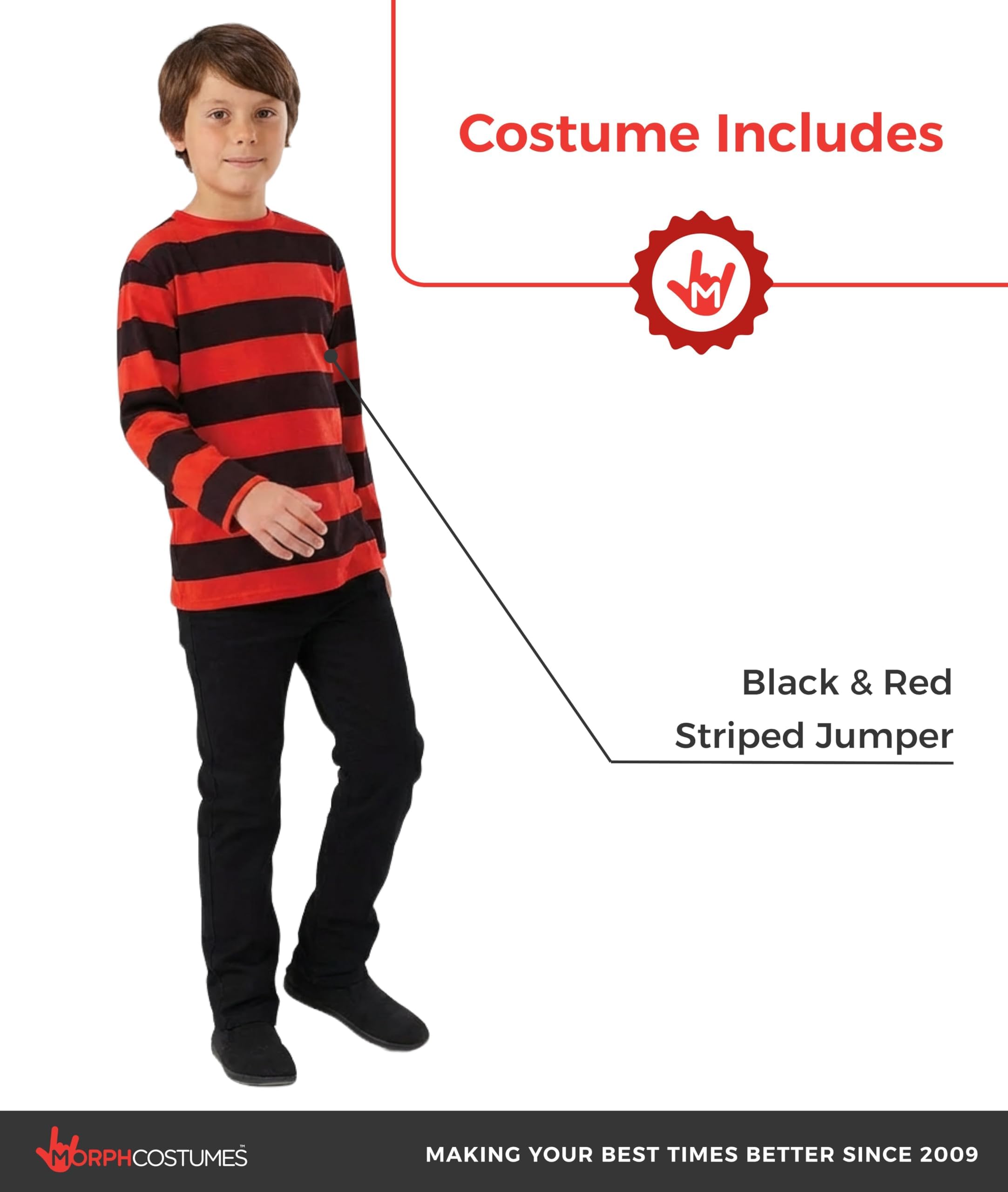fun shack Black And Red Striped Jumper For Men And Women Casual Wear Stylish Knit Sweater Perfect For All Seasons - Image 2