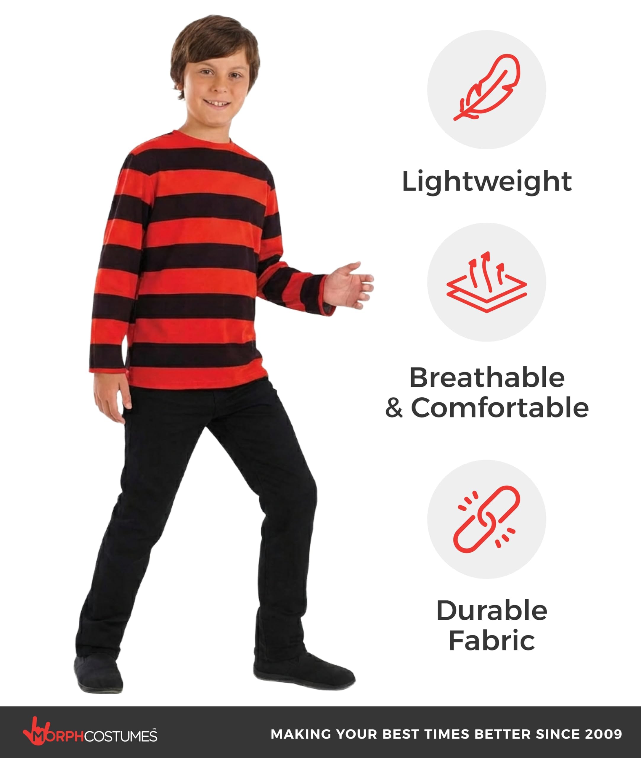 fun shack Black And Red Striped Jumper For Men And Women Casual Wear Stylish Knit Sweater Perfect For All Seasons - Image 3
