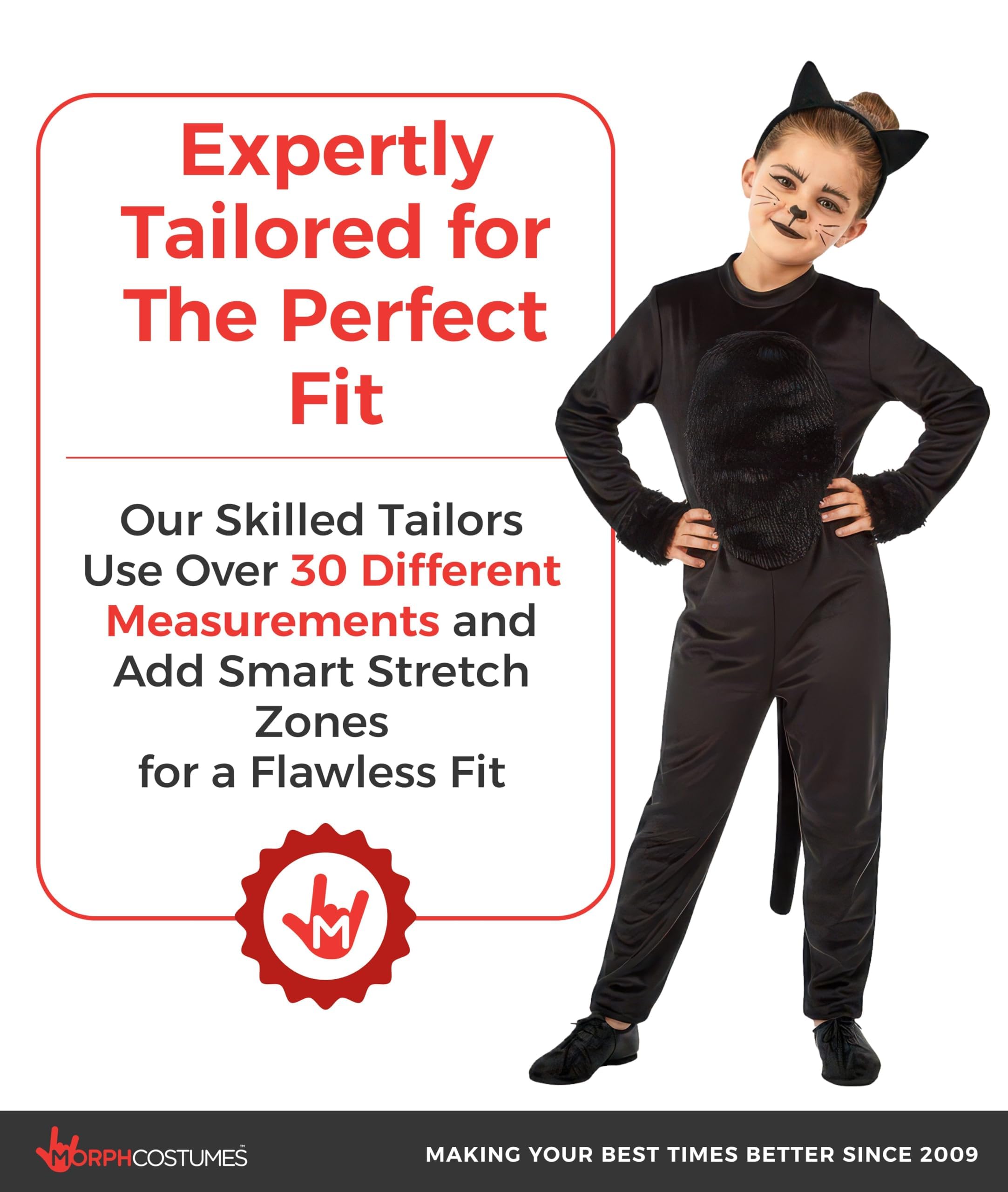 fun shack Black Cat Costume for Girls, Cat Costumes for Kids, Halloween Costumes for Kids, Black Cats Girls Halloween Costume - Image 7