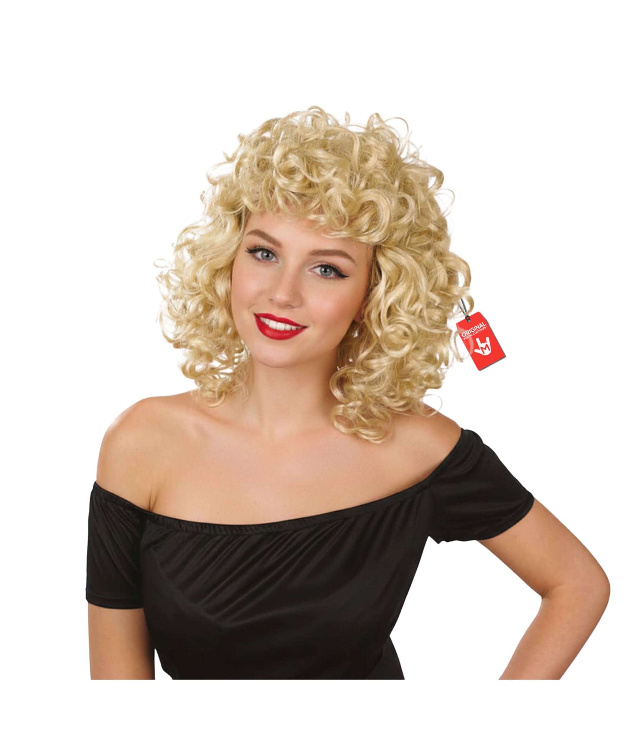 fun shack Blonde Bob Curly Wig, Platinum Short Curly Hair Wig for Women, Perfect for Parties and Events, One Size