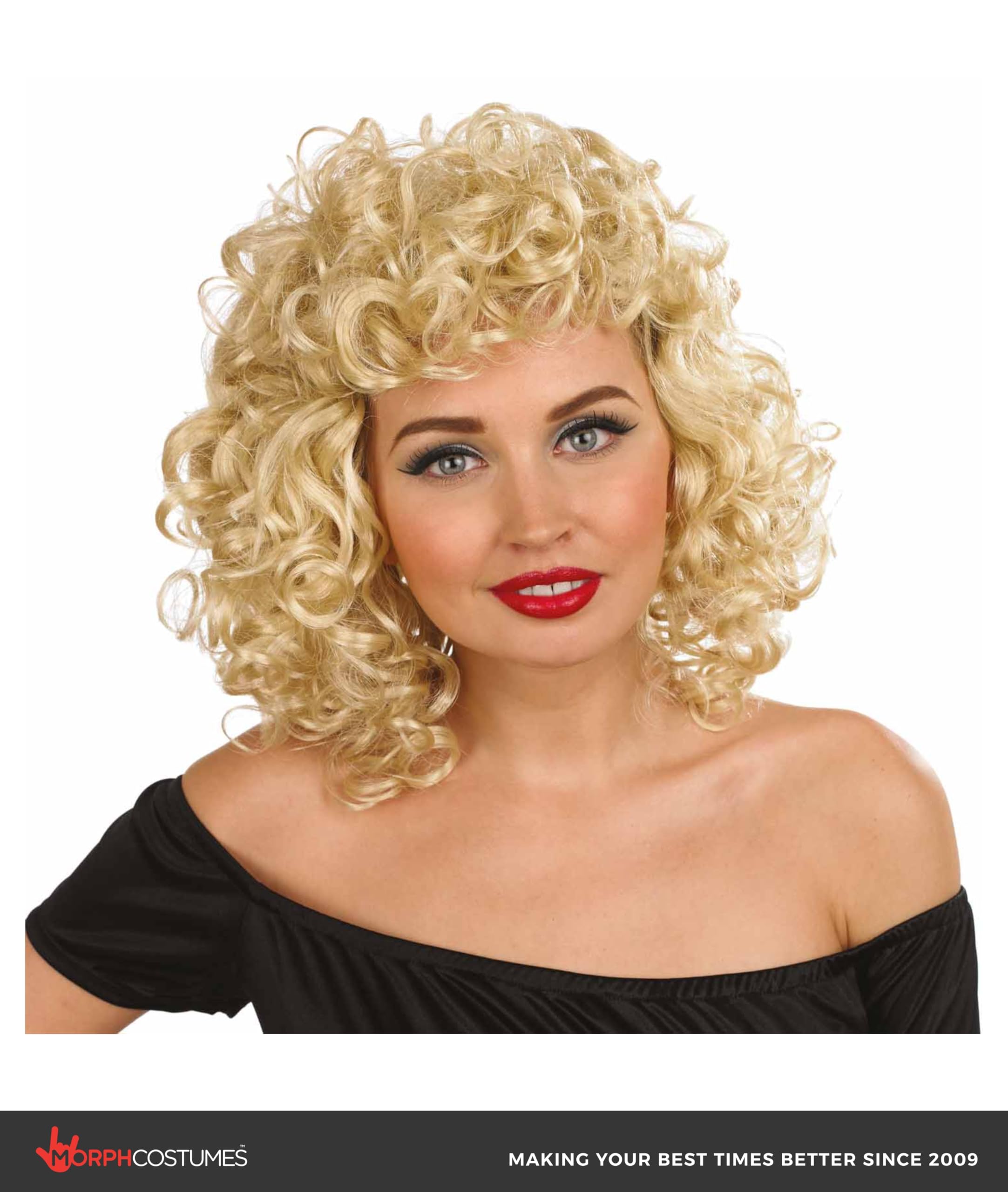 fun shack Blonde Bob Curly Wig, Platinum Short Curly Hair Wig for Women, Perfect for Parties and Events, One Size - Image 2