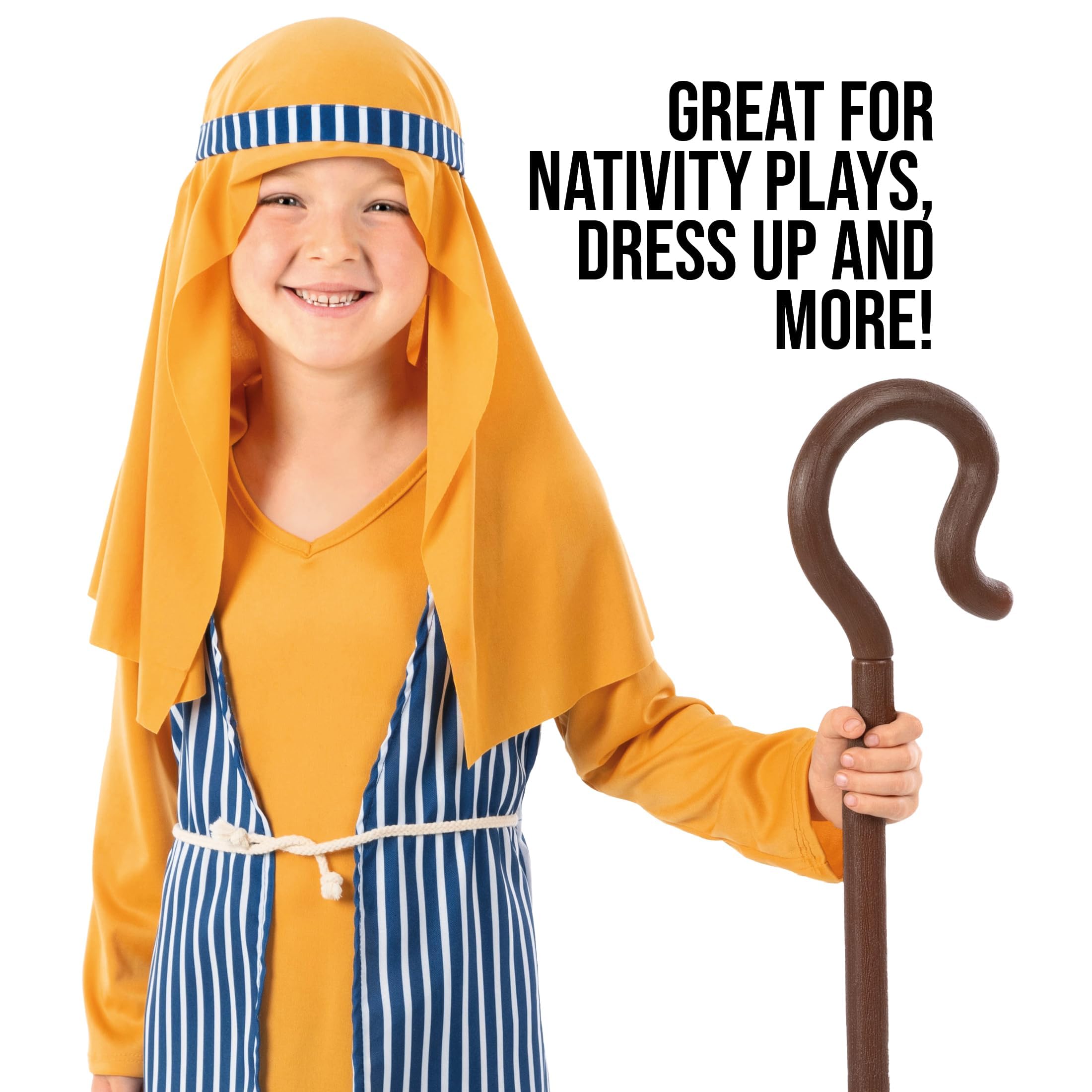 fun shack Blue Shepherd Costume for Kids, Boys Shepherd Costume, Christmas Costumes for Kids, Boys Nativity Costumes - Image 3