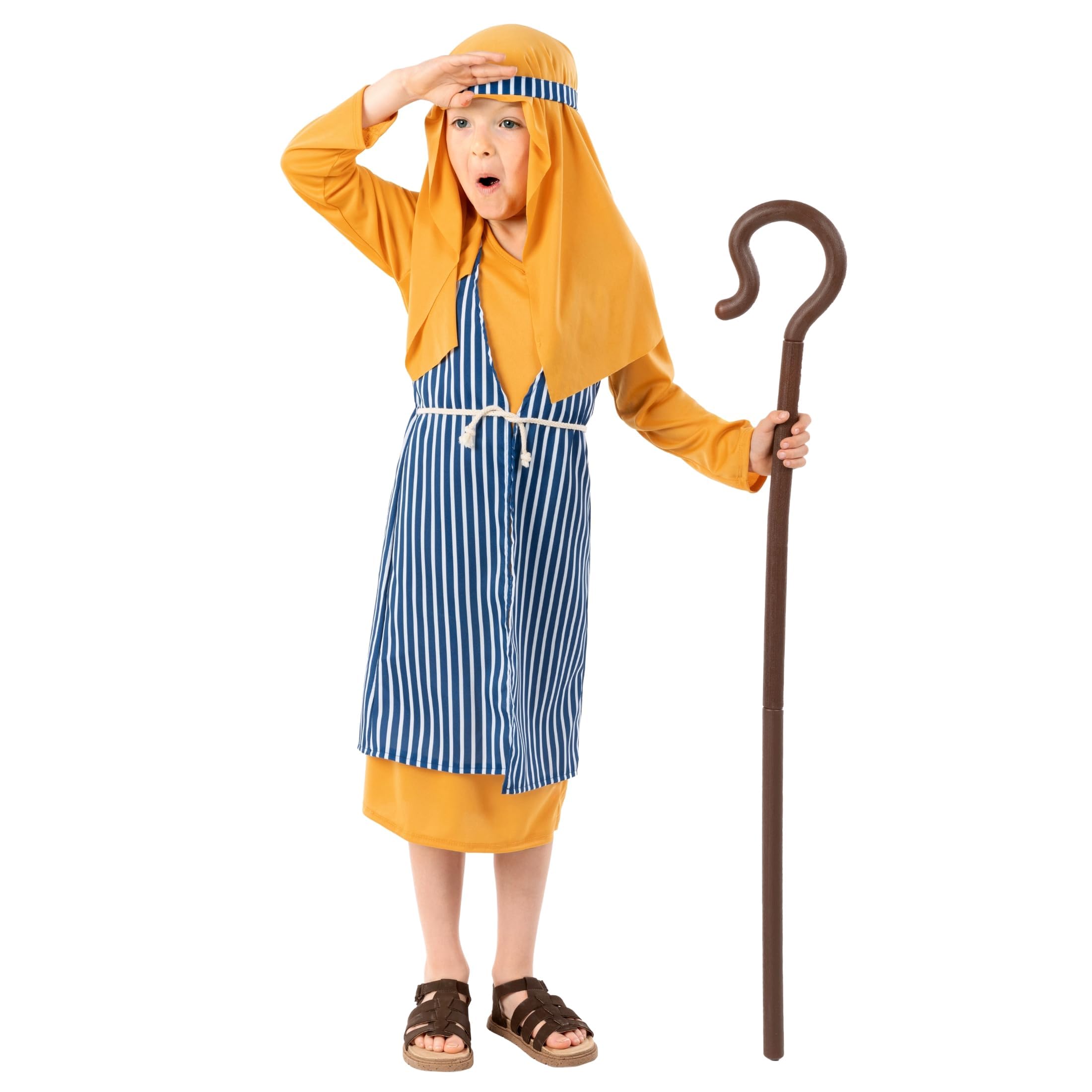 fun shack Blue Shepherd Costume for Kids, Boys Shepherd Costume, Christmas Costumes for Kids, Boys Nativity Costumes - Image 4