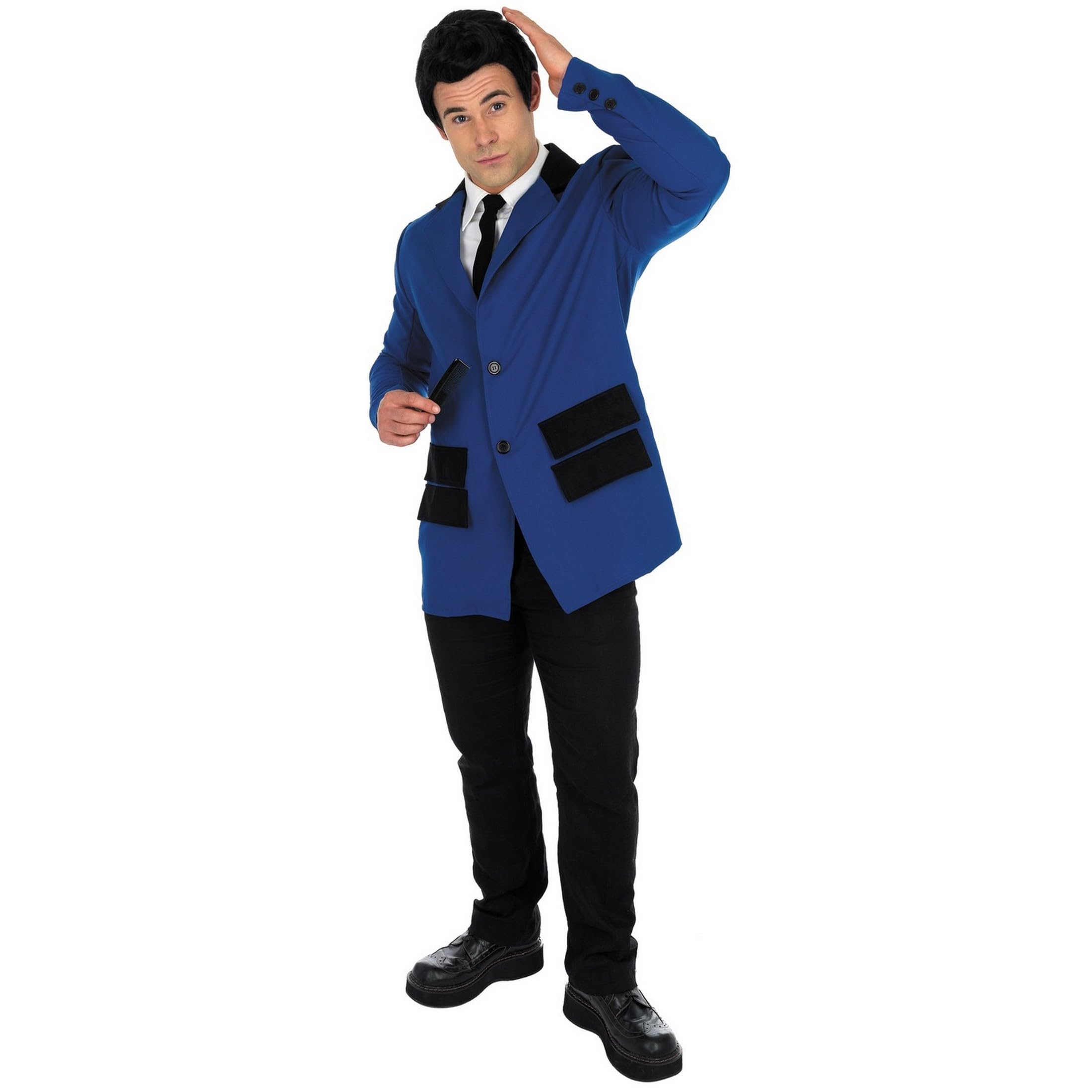fun shack Blue Teddy Boy Suits 1950s for Men, Teddy Boy Fancy Dress, Rockabilly 1950s Costume, Teddy Costume 50s Fancy Dress - Image 4