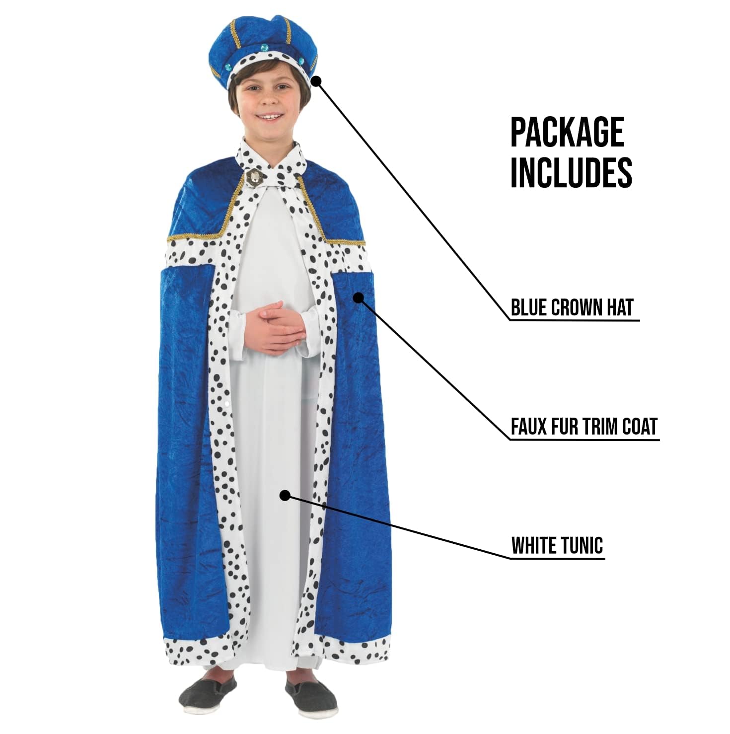fun shack Blue Wiseman Costume Kids, Wise Man Costume for Boys, Boys Christmas Costumes, Nativity Costumes for Kids, Small - Image 3