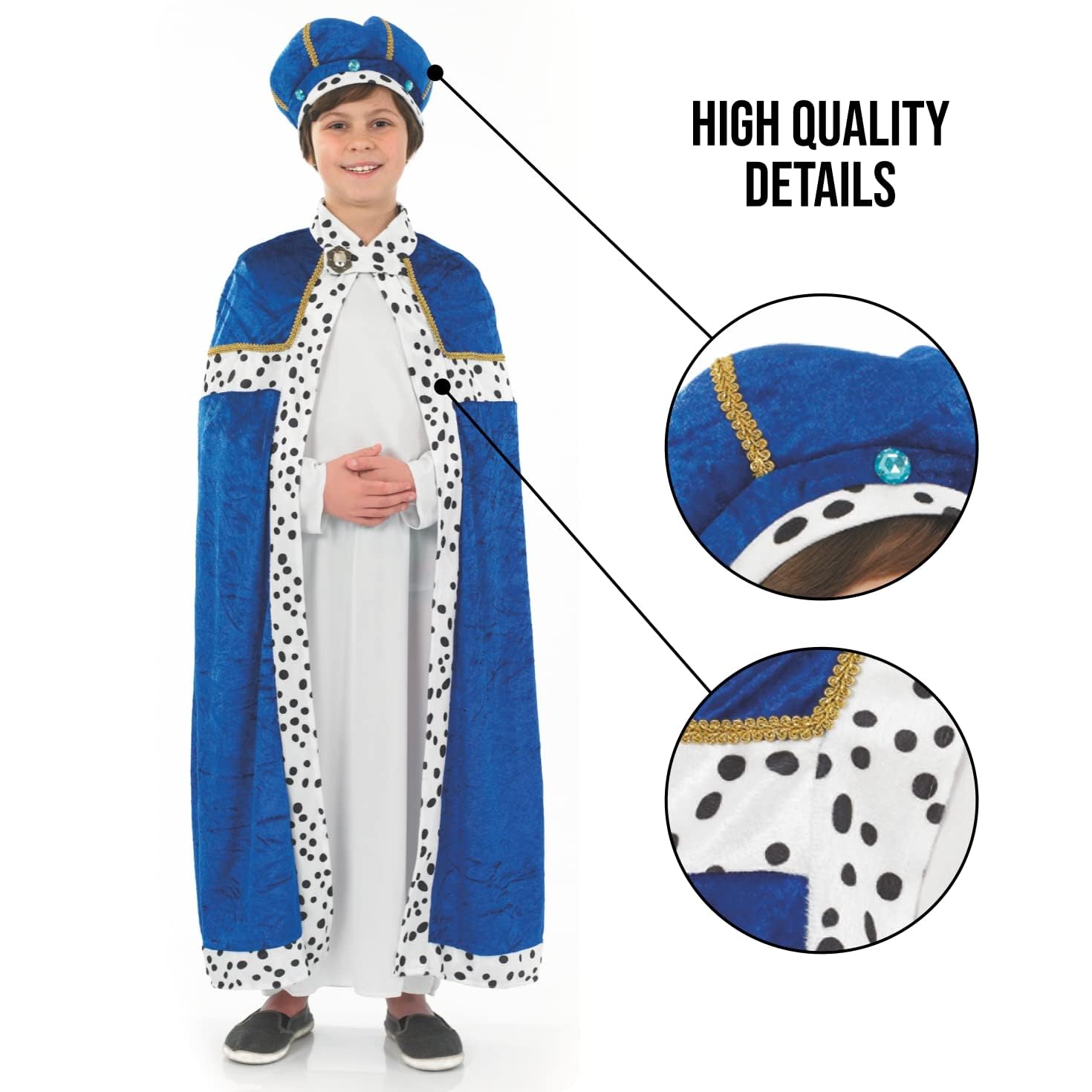 fun shack Blue Wiseman Costume Kids, Wise Man Costume for Boys, Boys Christmas Costumes, Nativity Costumes for Kids, Small - Image 4