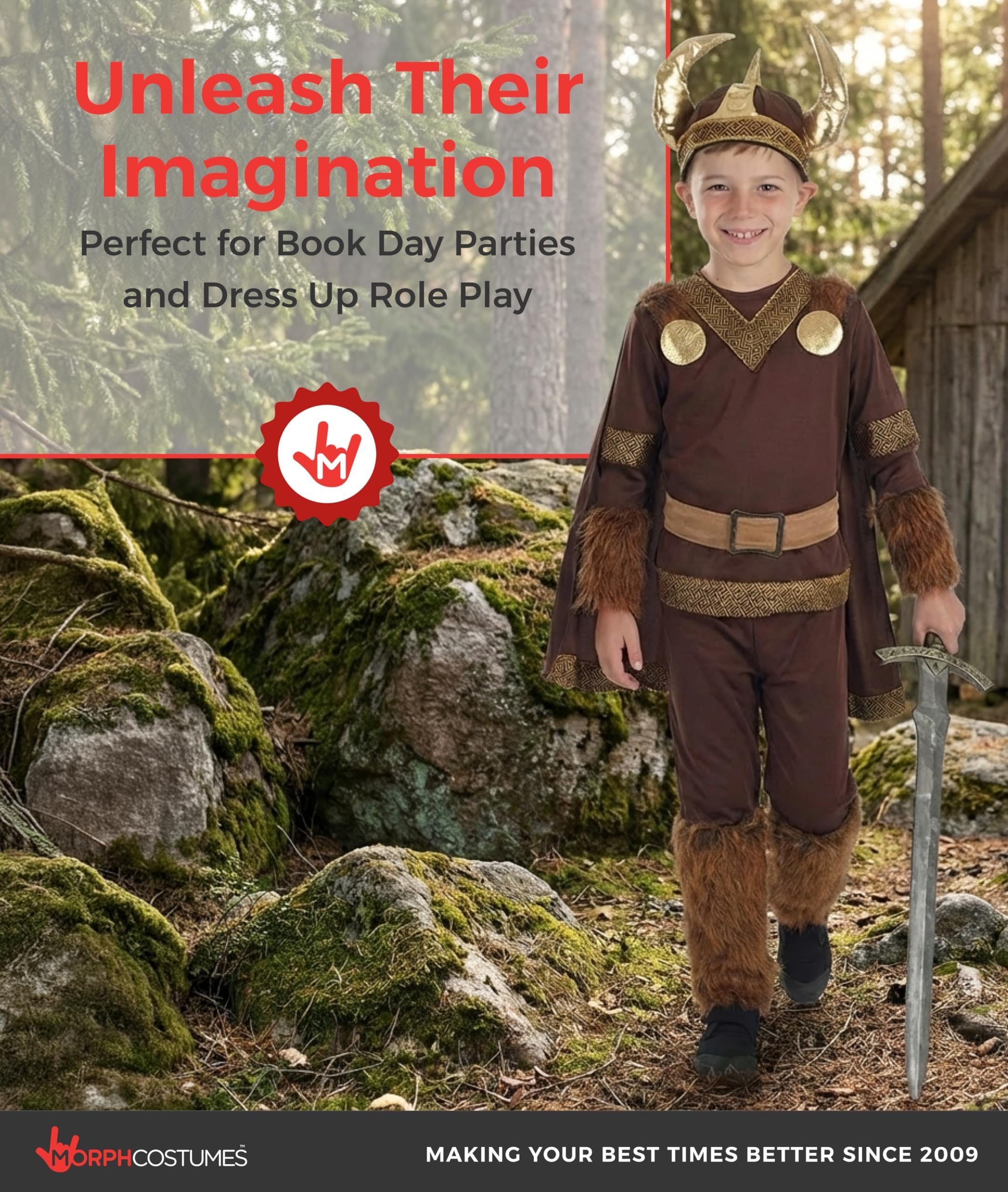 fun shack Boys Viking Costume, Viking Costume Kids, Book Characters Costumes for Kids, Storybook Characters Costumes, Medium - Image 8