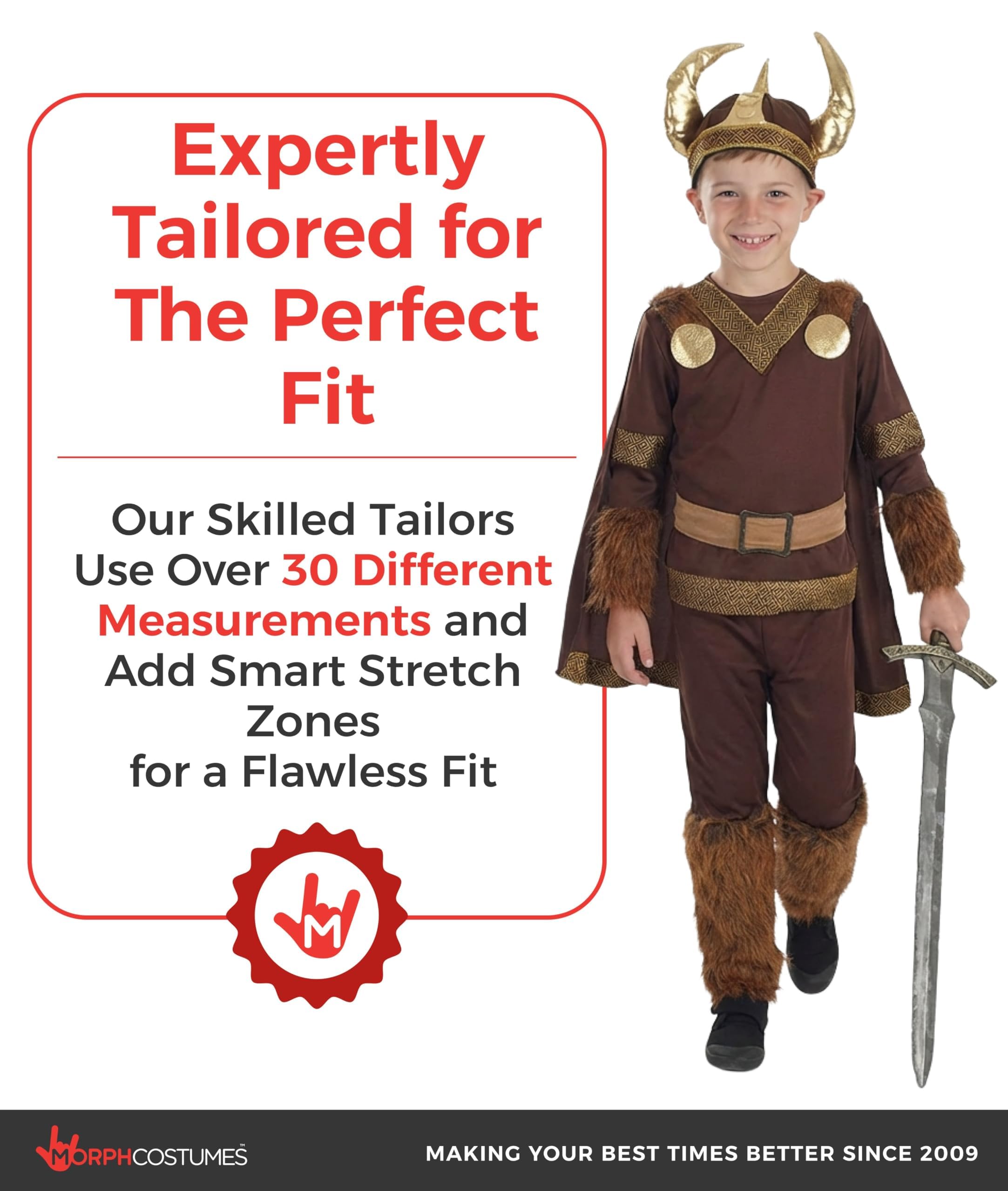 fun shack Boys Viking Costume, Viking Costume Kids, Book Characters Costumes for Kids, Storybook Characters Costumes, Medium - Image 9