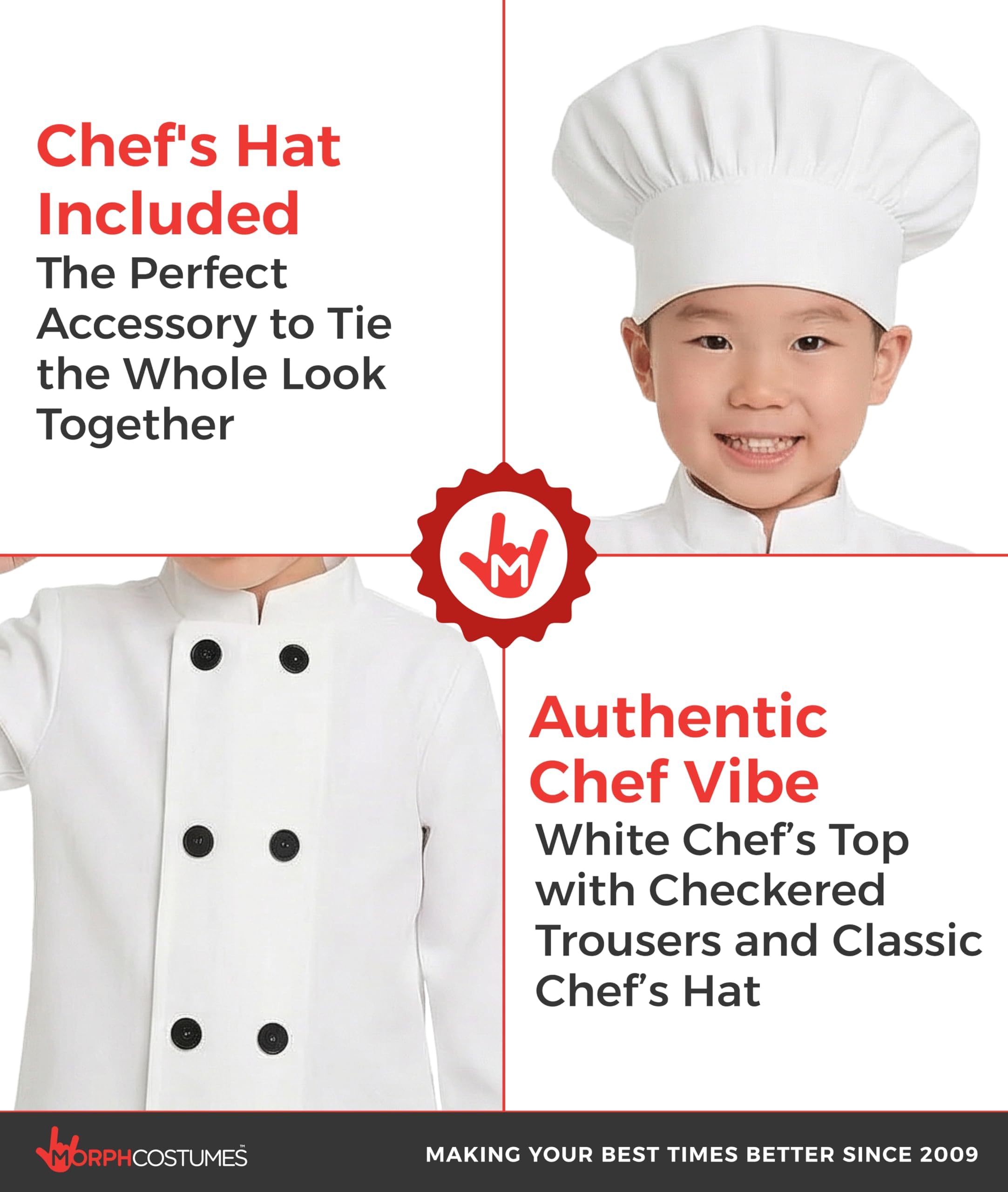 fun shack Chef Costume Kids, Boys Chef Costume, Boys Halloween Costumes, Halloween Costumes for Kids, Small - Image 3