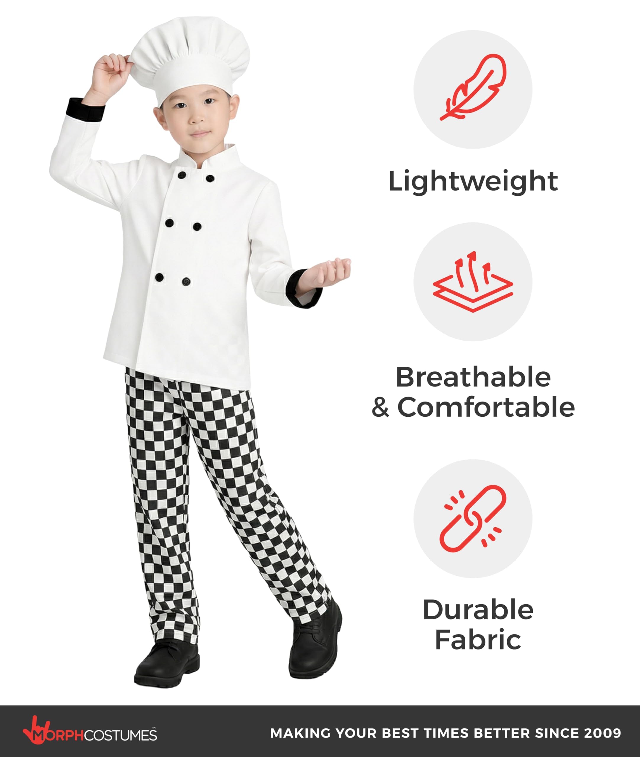 fun shack Chef Costume Kids, Boys Chef Costume, Boys Halloween Costumes, Halloween Costumes for Kids, Small - Image 4