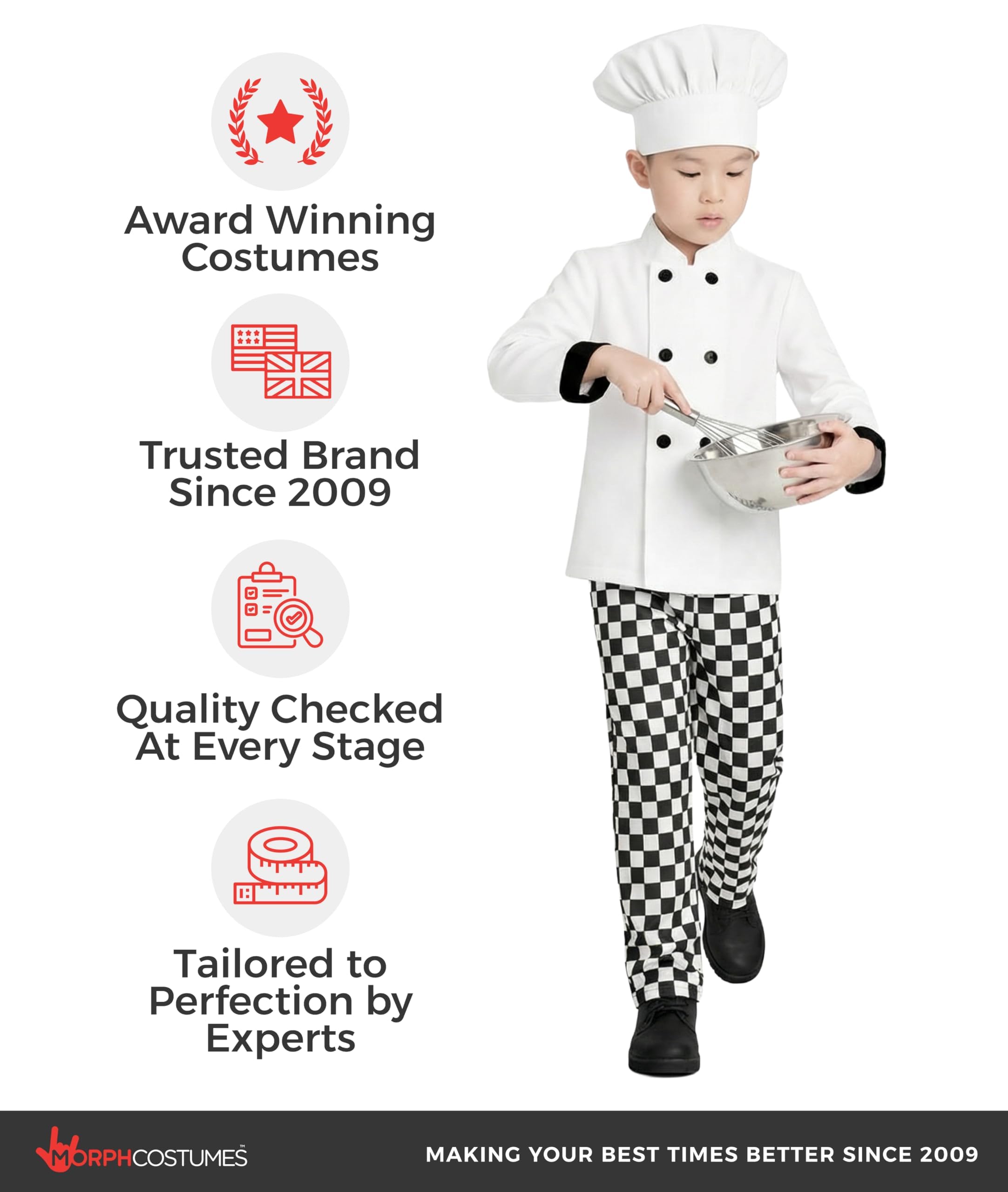 fun shack Chef Costume Kids, Boys Chef Costume, Boys Halloween Costumes, Halloween Costumes for Kids, Small - Image 5