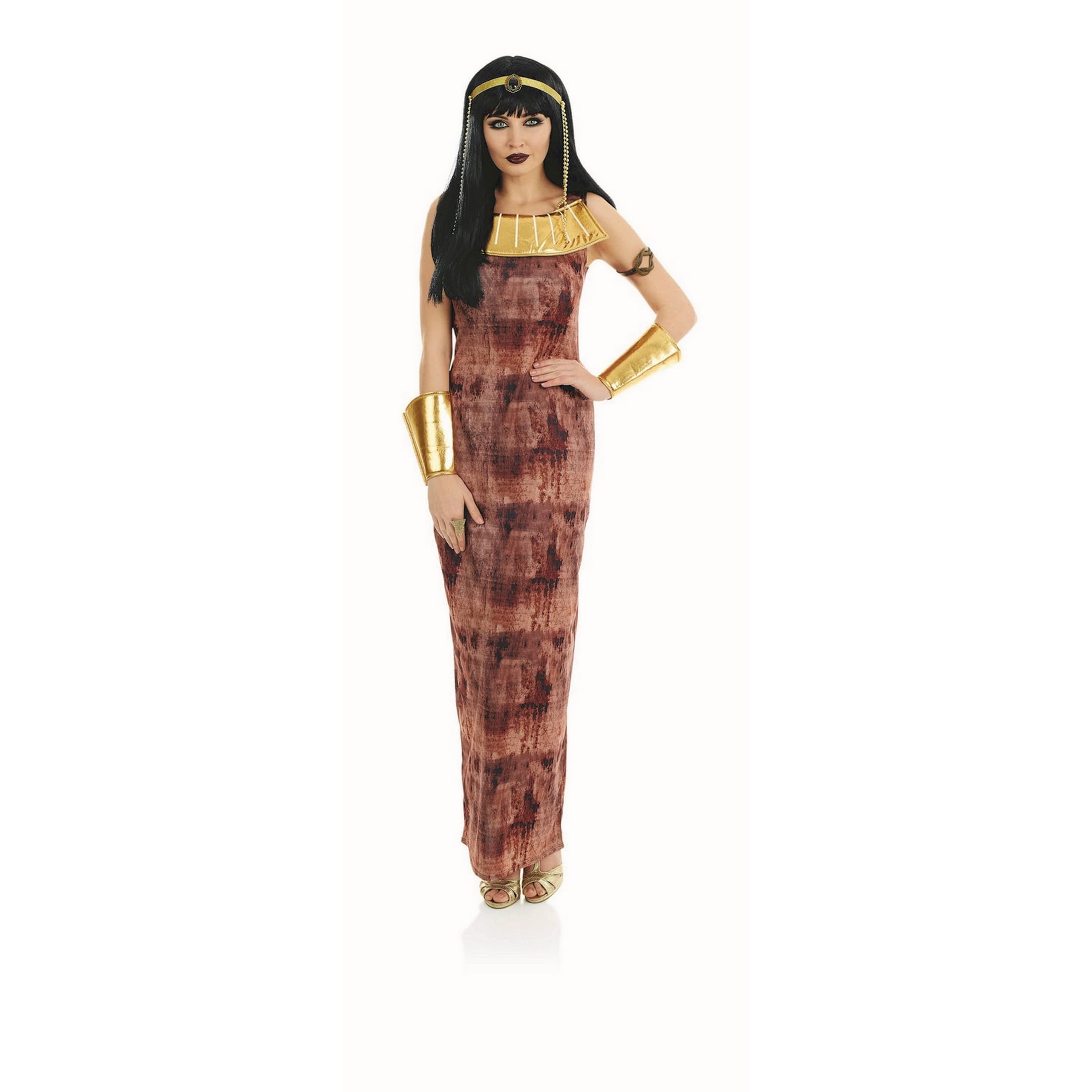 fun shack Cleopatra Costume Women, Egyptian Queen Outfit, Royal Egyptian Dress for Women, Queen of Egypt Attire - Image 4