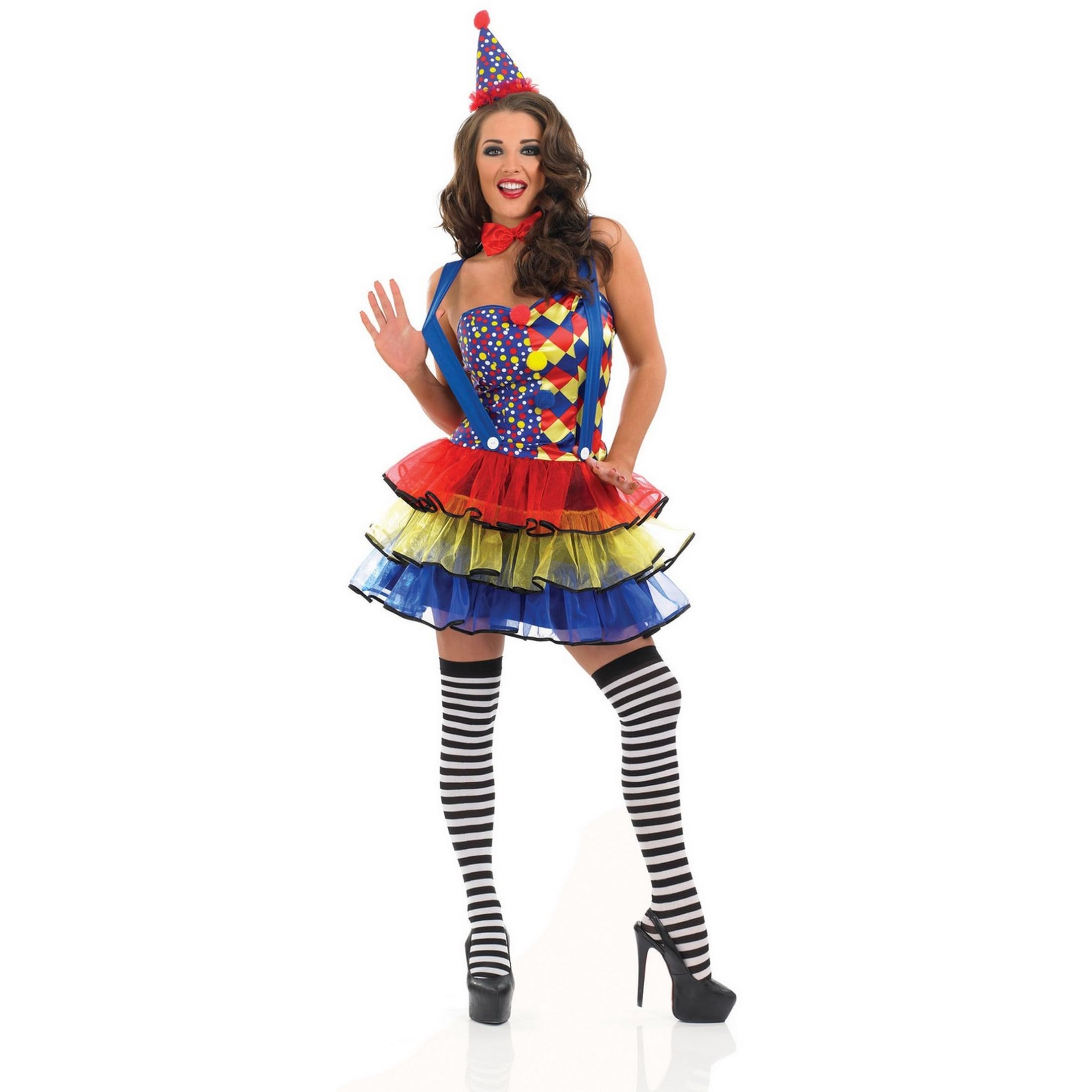 fun shack Clown Costume for Women, Colorful Clown Outfit, Fun Clown Attire for Parties and Events, Dress Up - Image 5