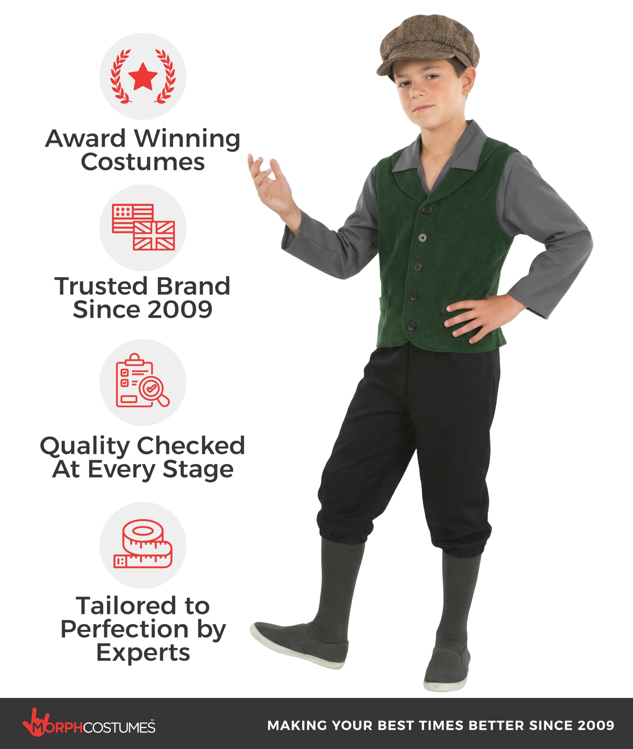 fun shack Colonial Costume Boys, Boys Colonial Costume, Kids Victorian Costume, Victorian Boy Costume, Boy Pioneer Costume - Image 5