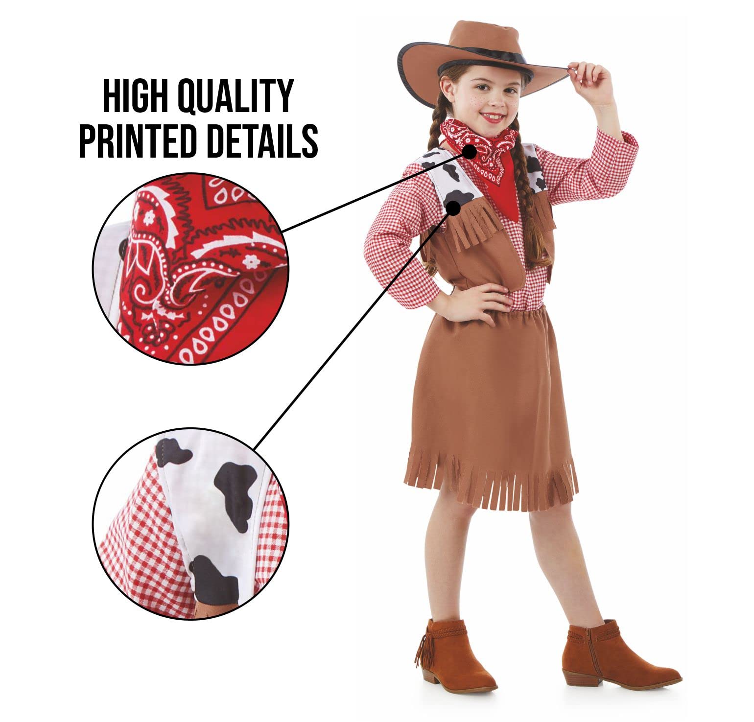fun shack Cowgirl Costumes for Kids, Little Girls Cowboy Costume, Cowgirl Girls Costume, Western Costumes for Girl - Image 4